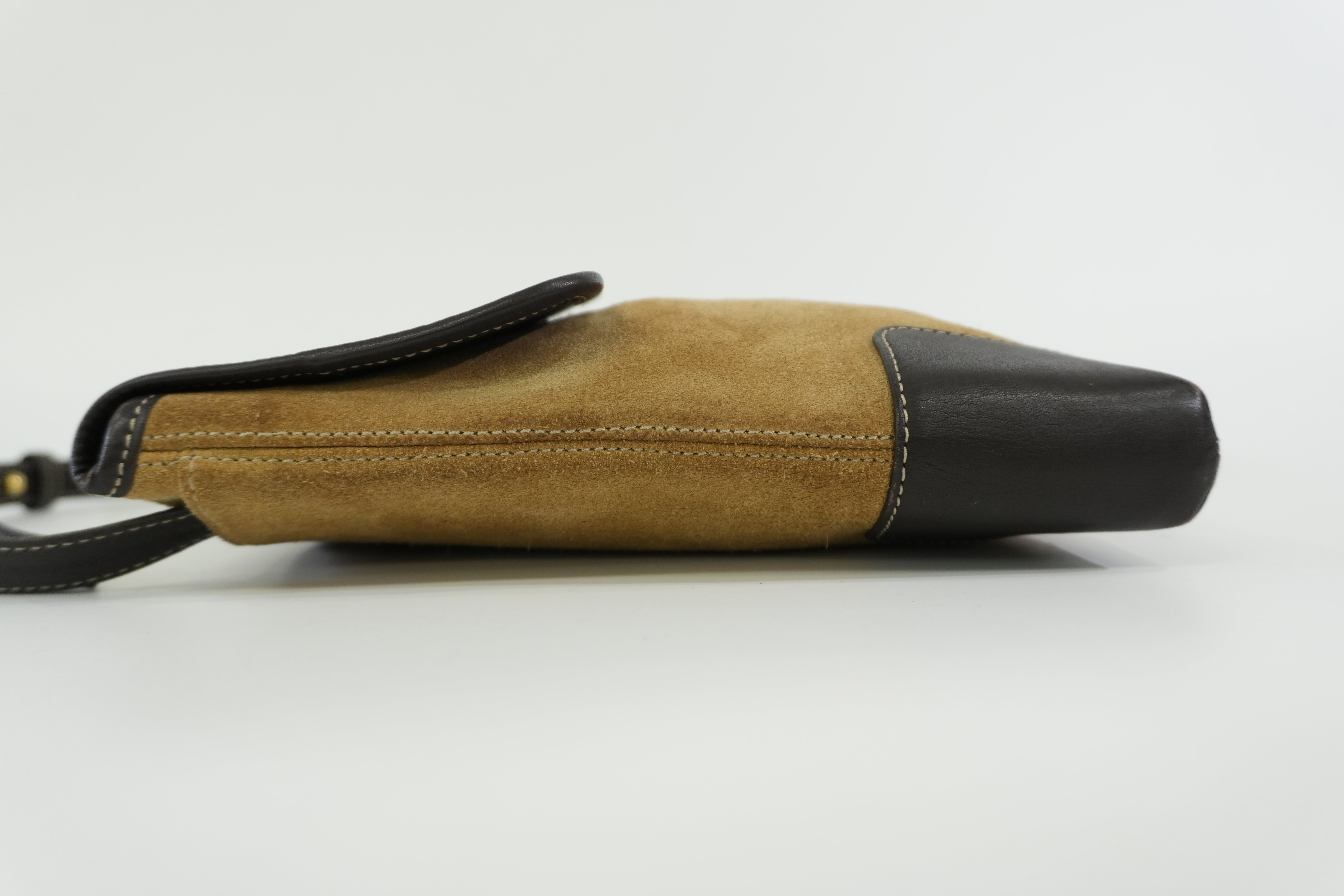 Pre-owned Loewe Suede Leather Shoulder Bag Brown