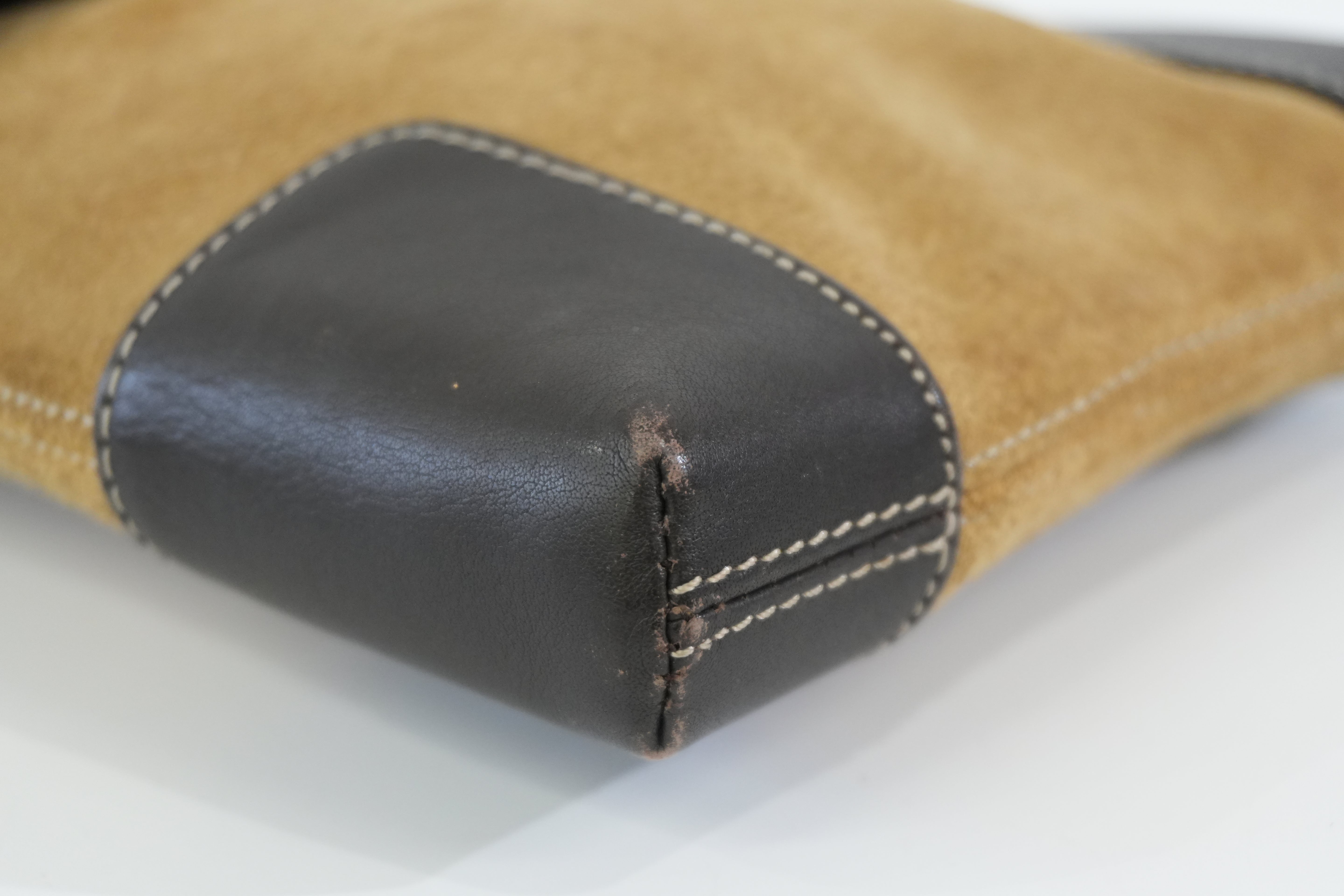 Pre-owned Loewe Suede Leather Shoulder Bag Brown