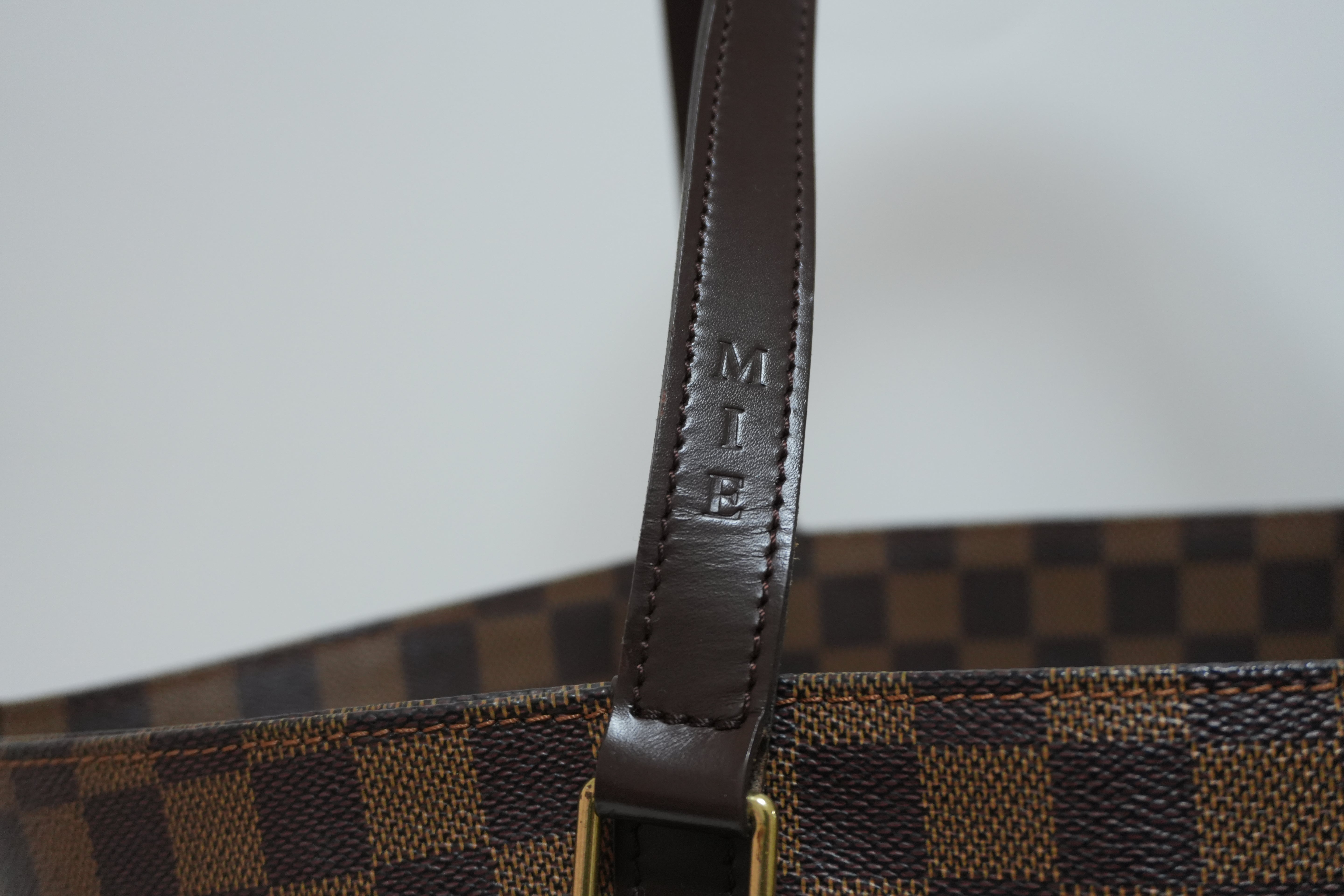 Louis Vuitton Damier Ebene Sac Shopping Tote Bag Used