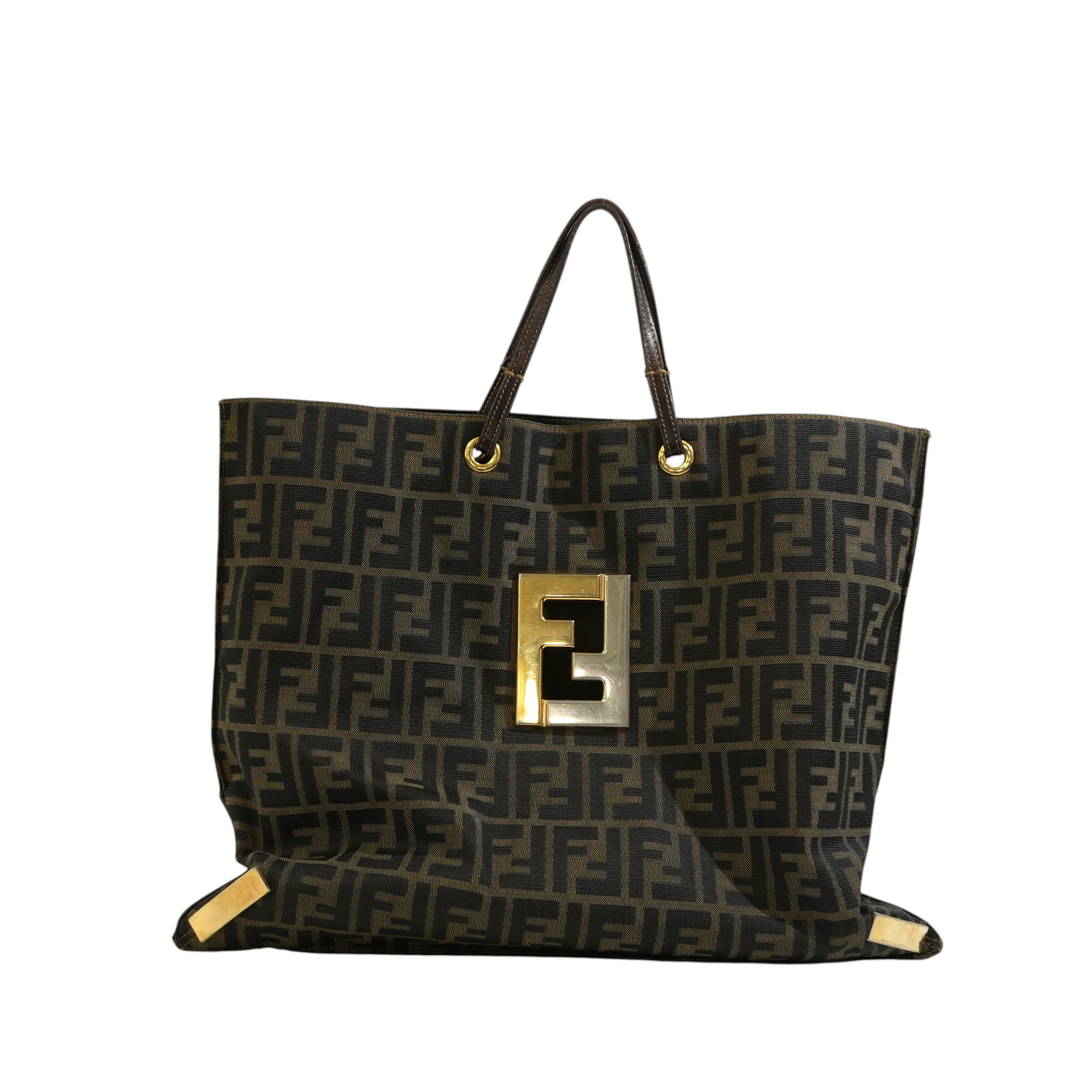 Pre-owned Fendi Zucca Tote Bag Brown