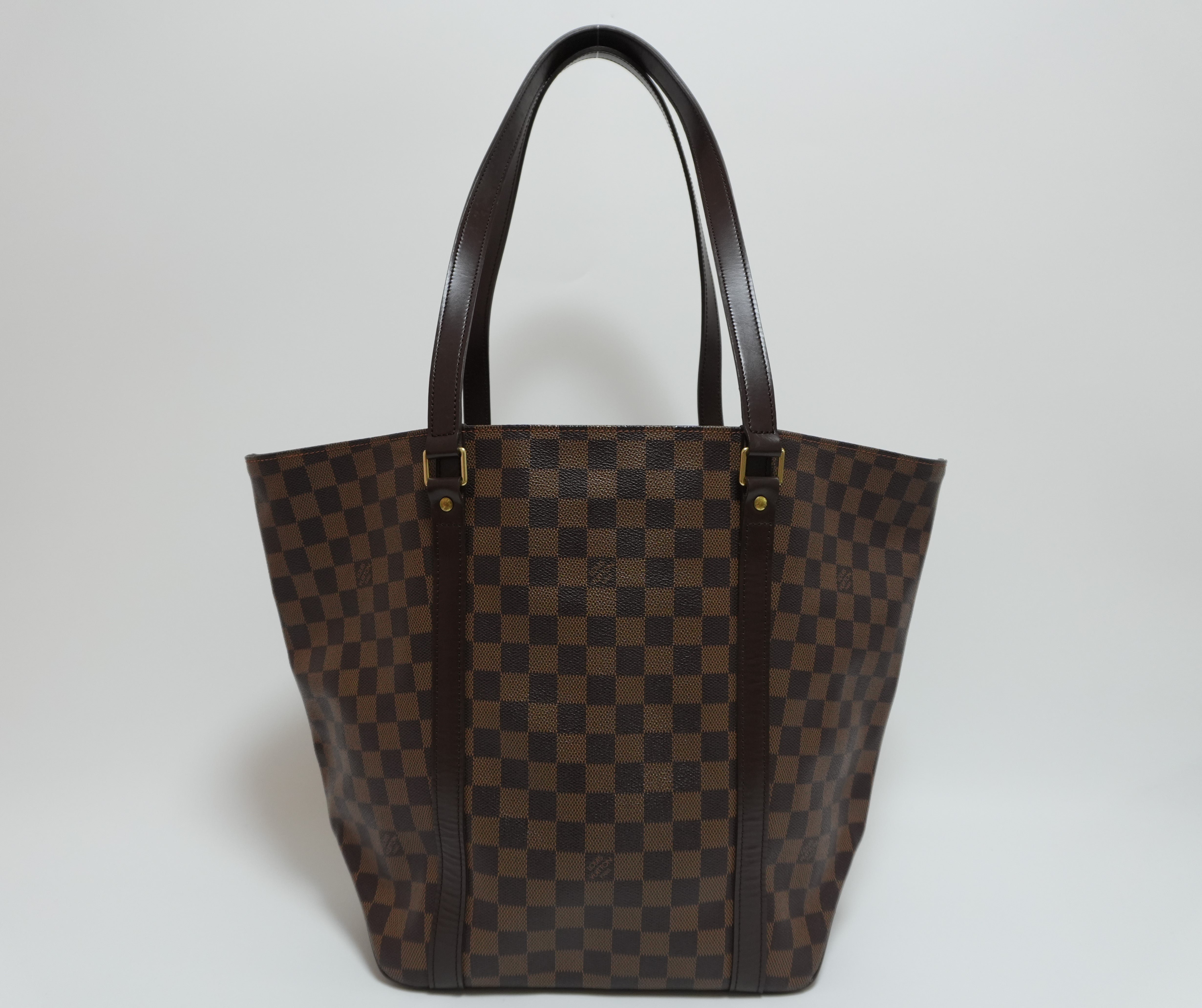 Louis Vuitton Damier Ebene Sac Shopping Tote Bag Used