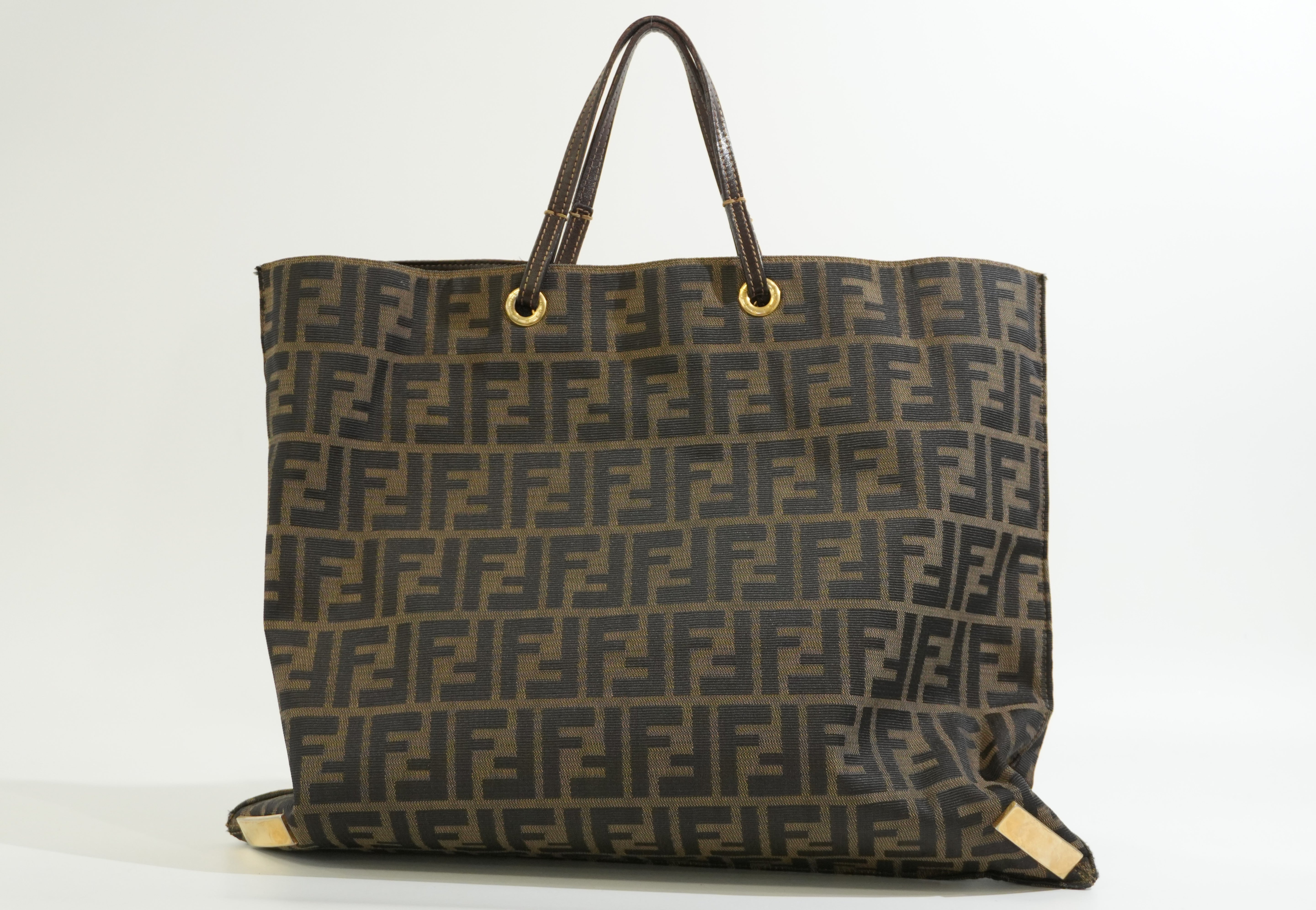 Pre-owned Fendi Zucca Tote Bag Brown