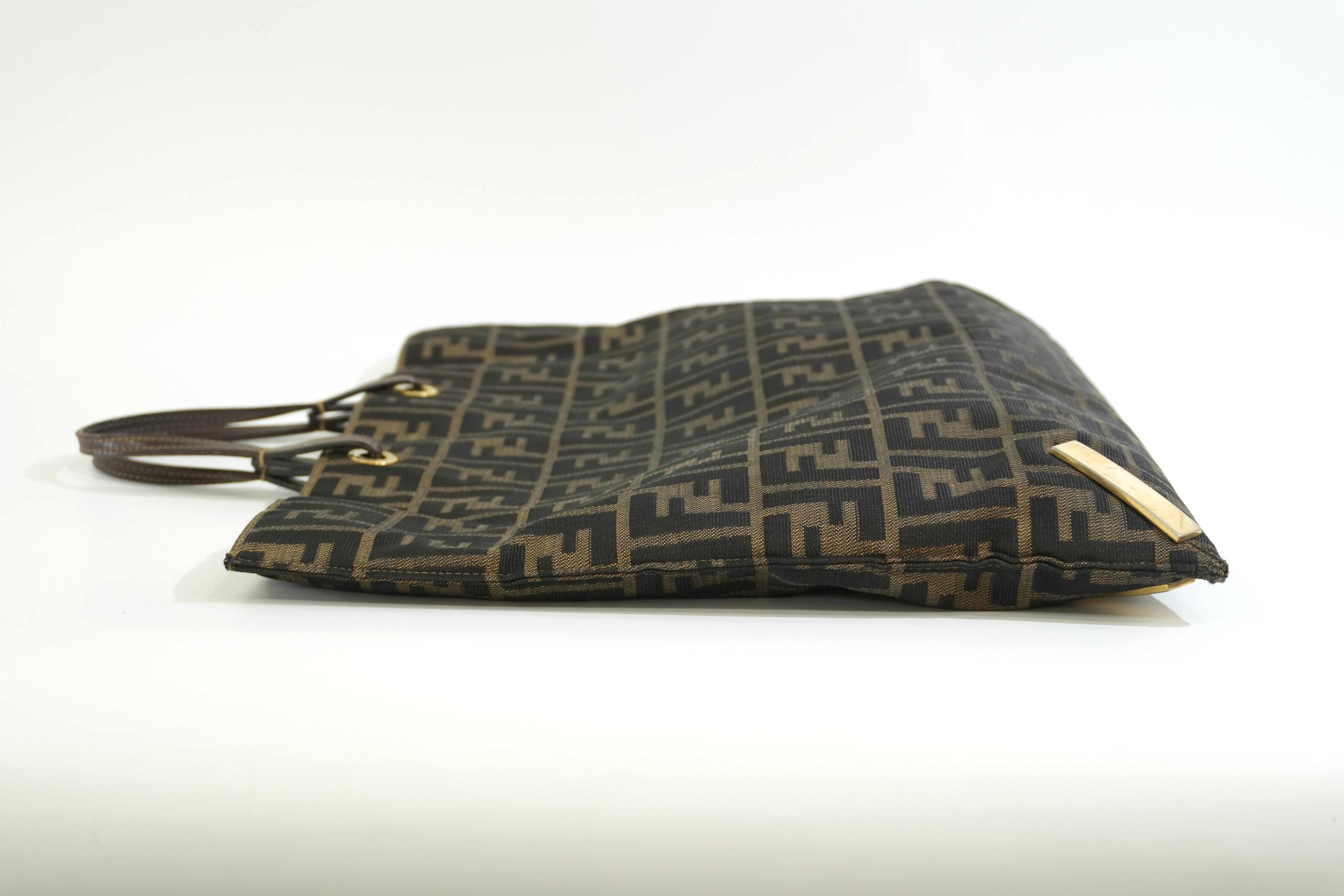 Pre-owned Fendi Zucca Tote Bag Brown