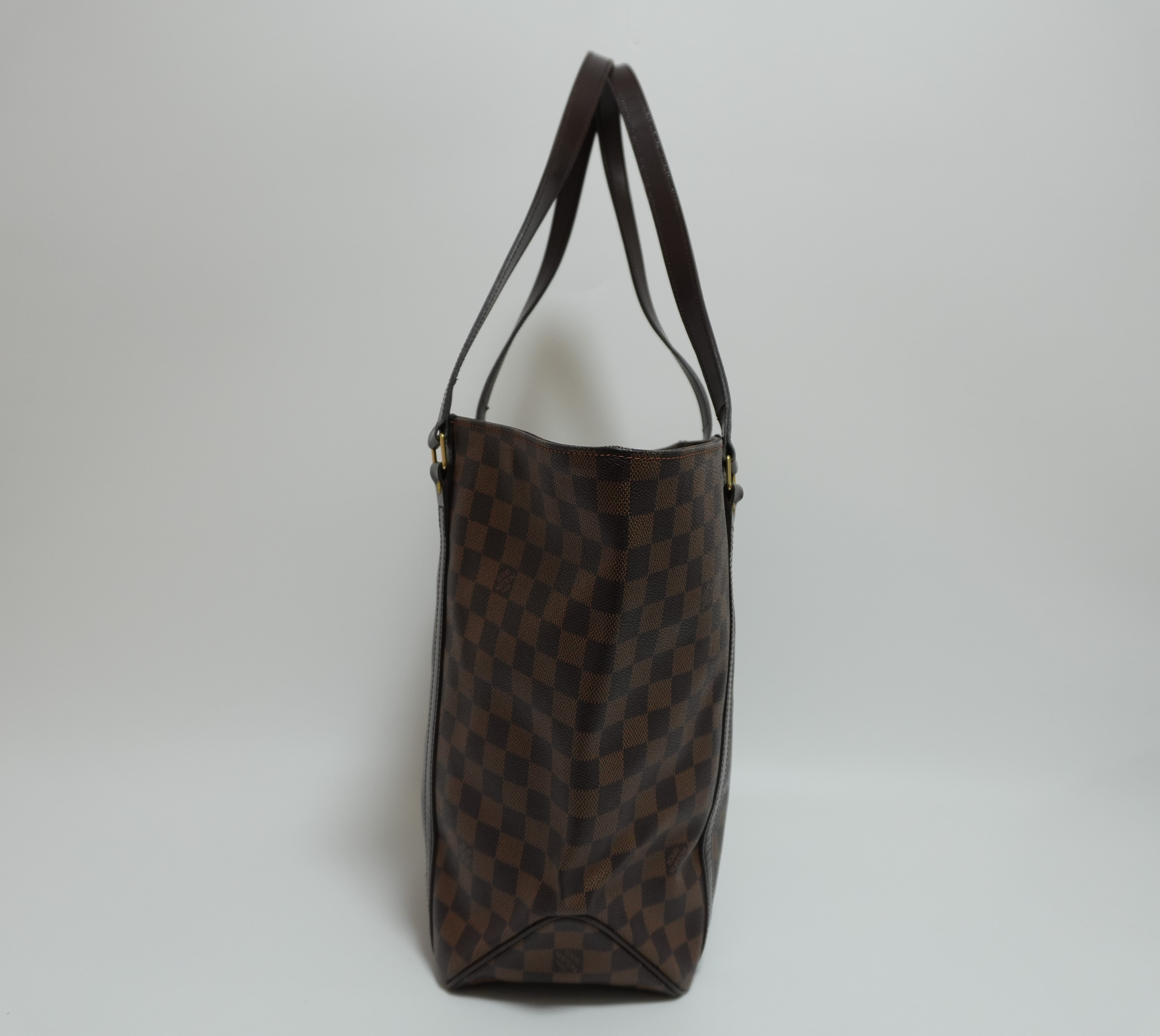 Louis Vuitton Damier Ebene Sac Shopping Tote Bag Used