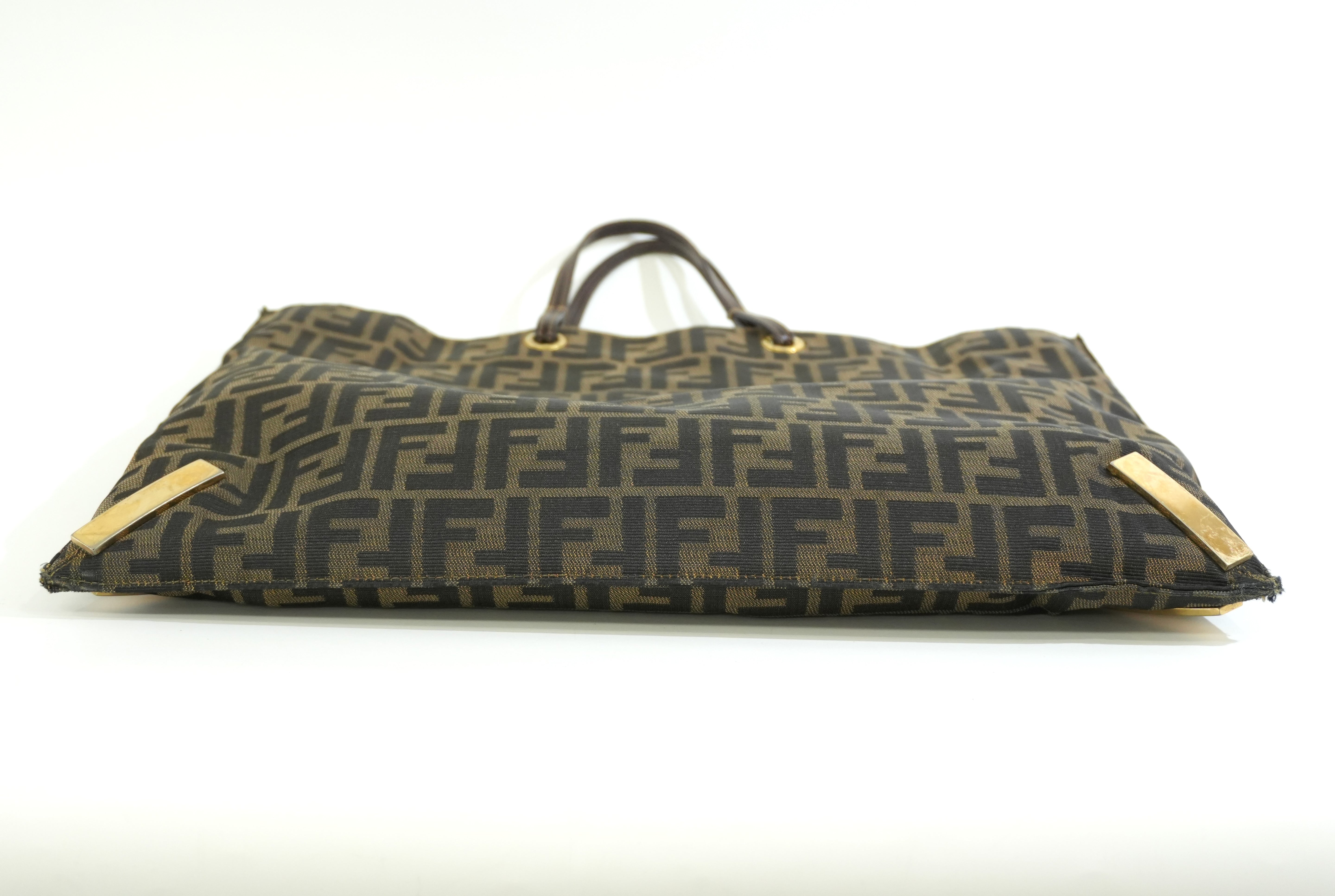Pre-owned Fendi Zucca Tote Bag Brown