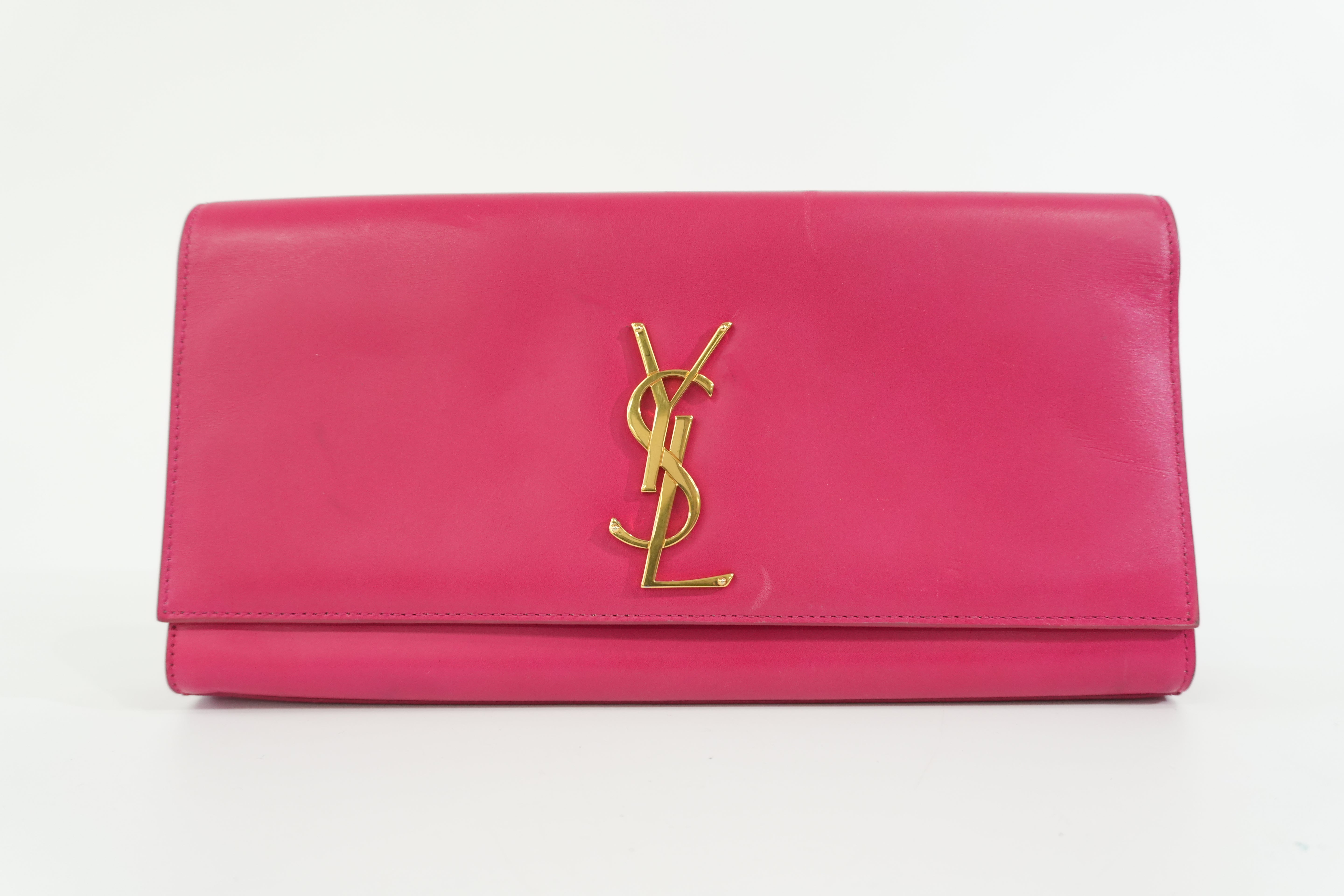 Pre-owned Saint Laurent Cassandre Clutch Bag Pink