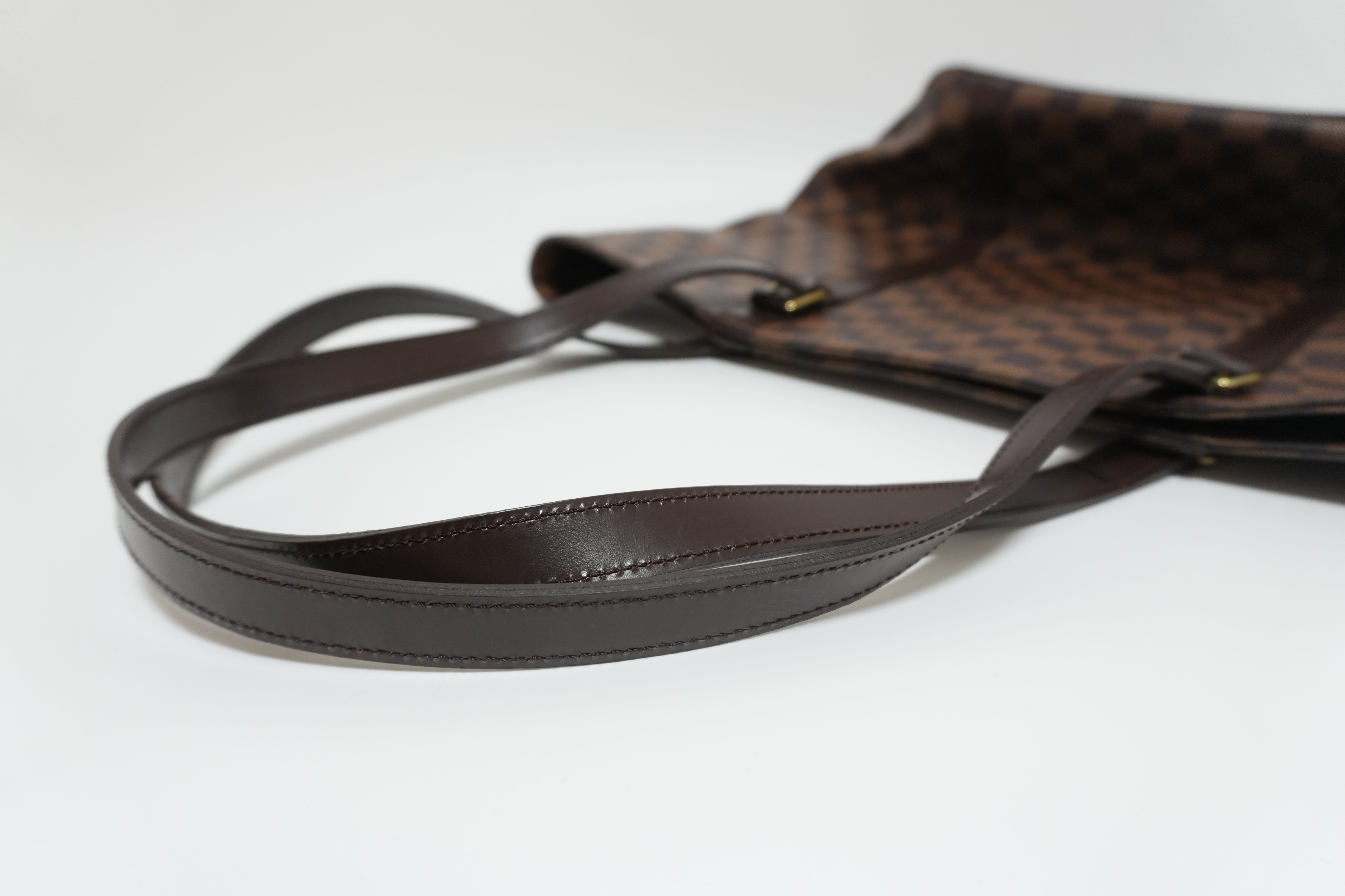 Louis Vuitton Damier Ebene Sac Shopping Tote Bag Used