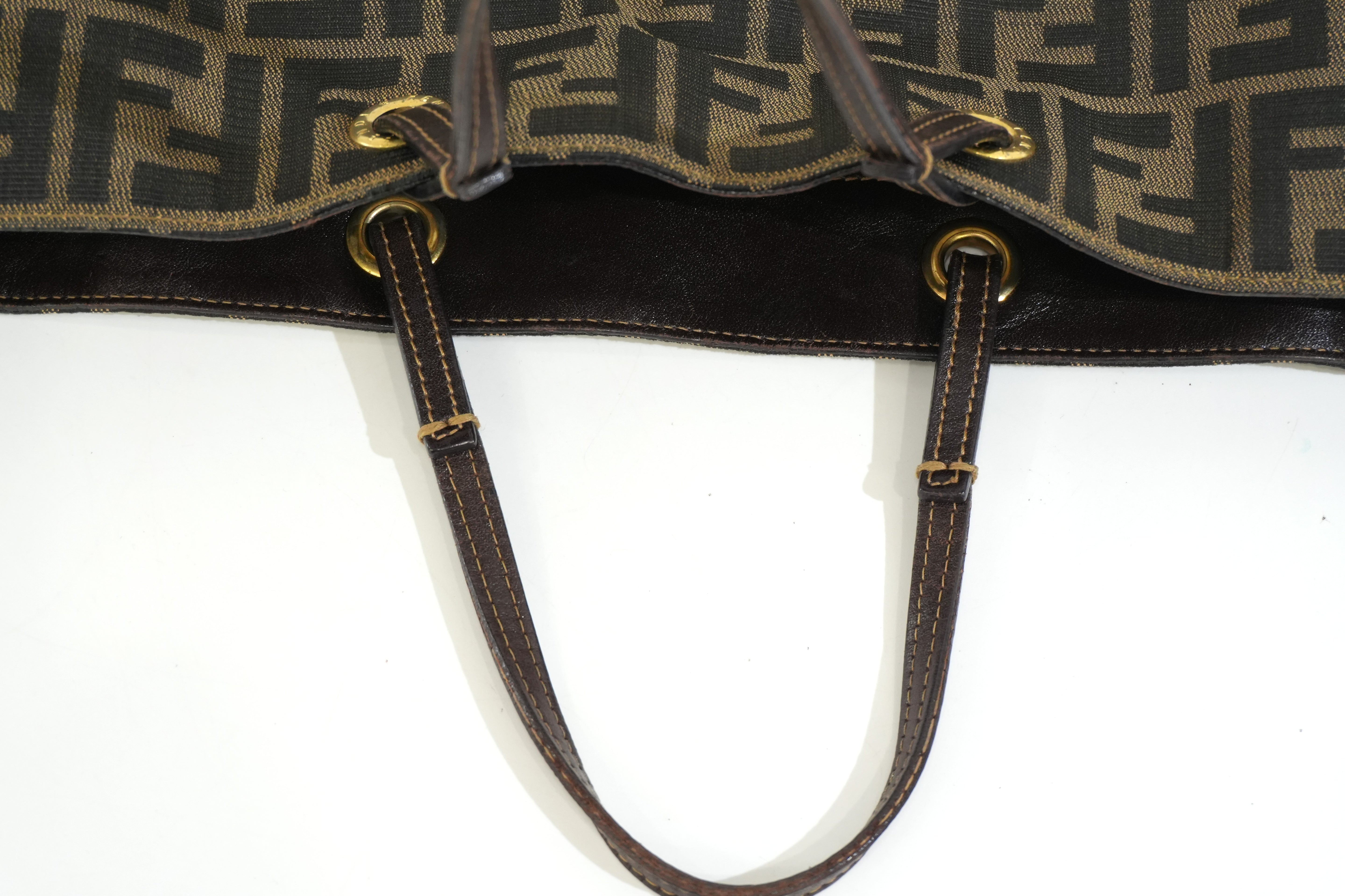 Pre-owned Fendi Zucca Tote Bag Brown
