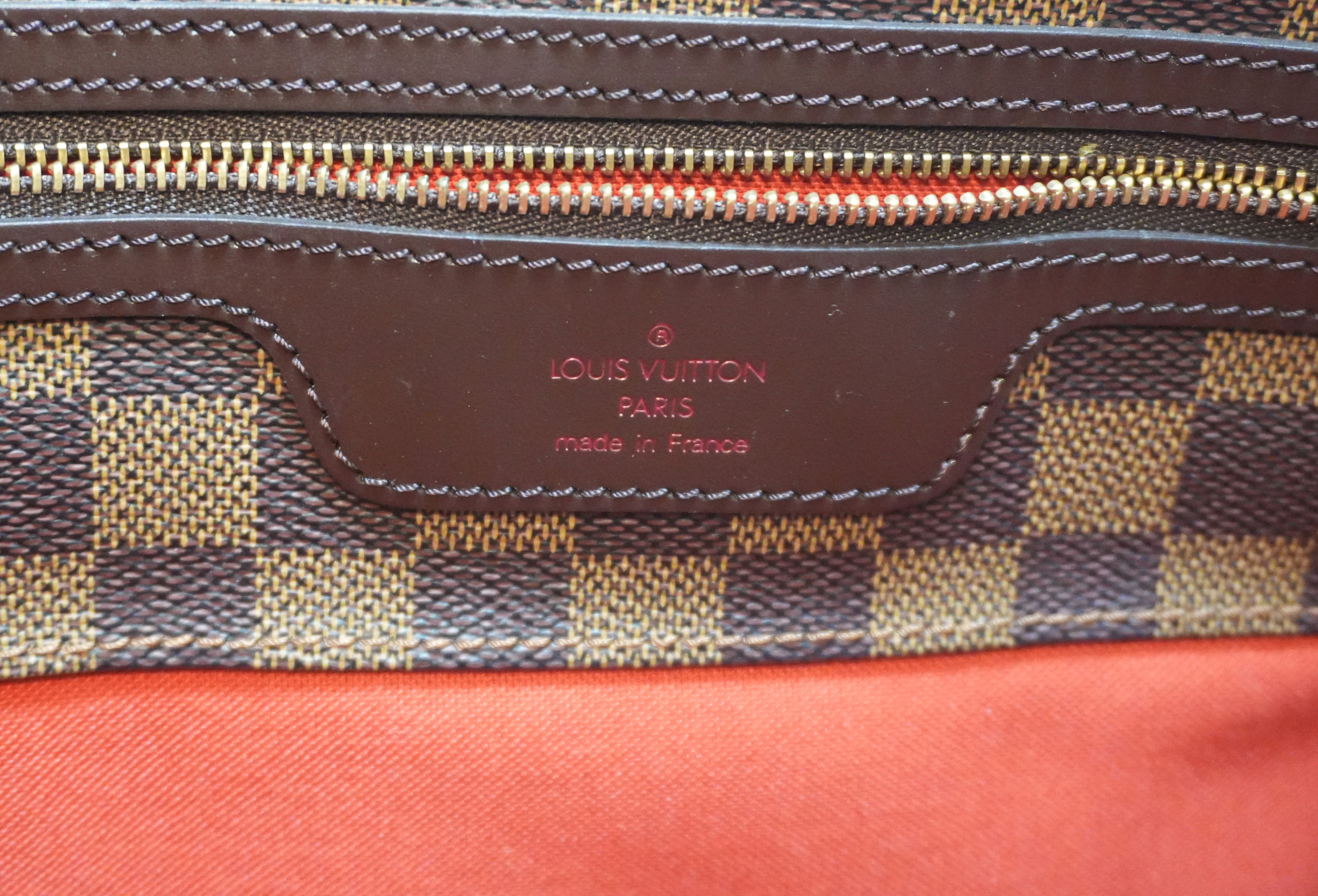 Louis Vuitton Damier Ebene Sac Shopping Tote Bag Used