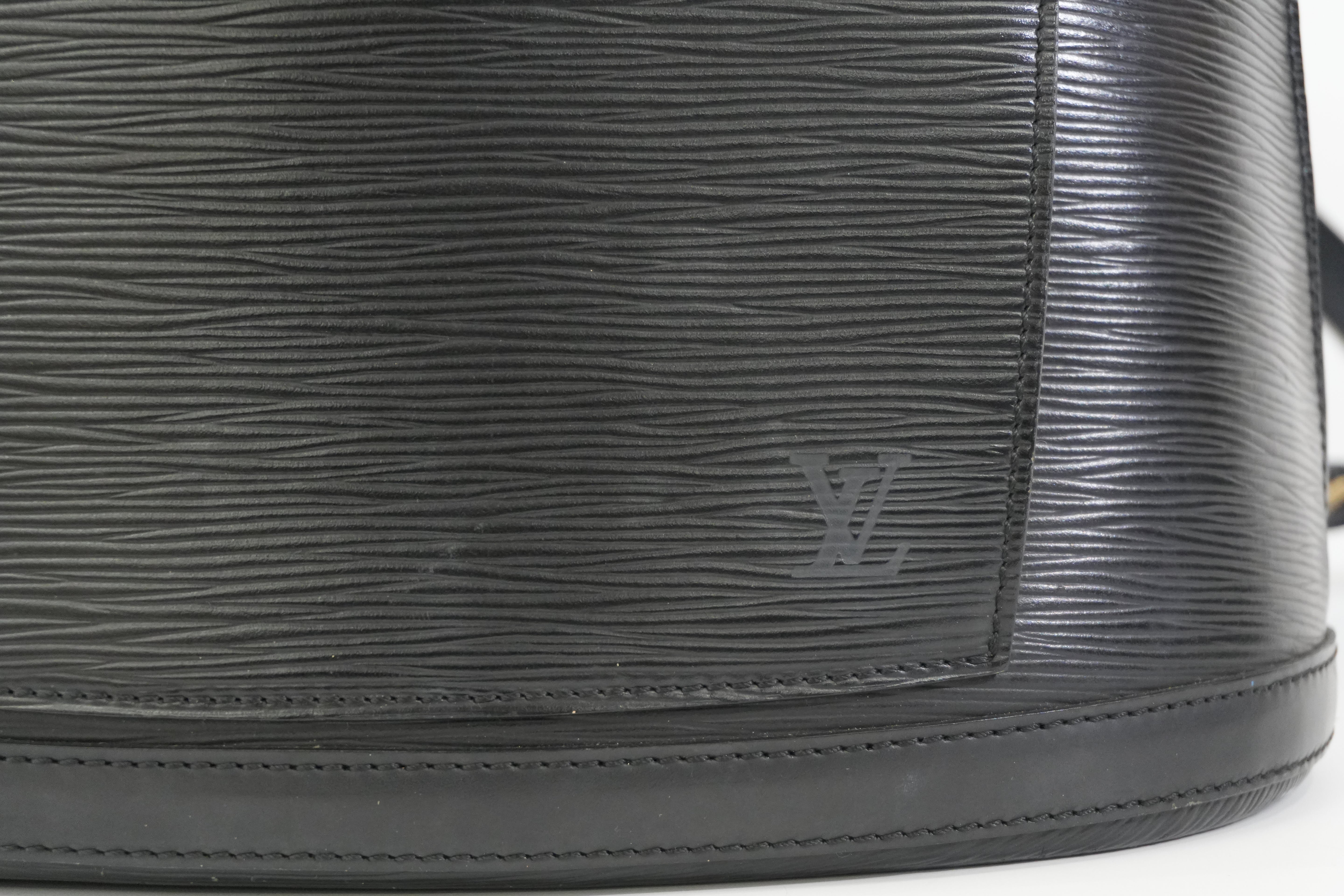 Pre-owned Louis Vuitton Epi Gobelins Backpack Black