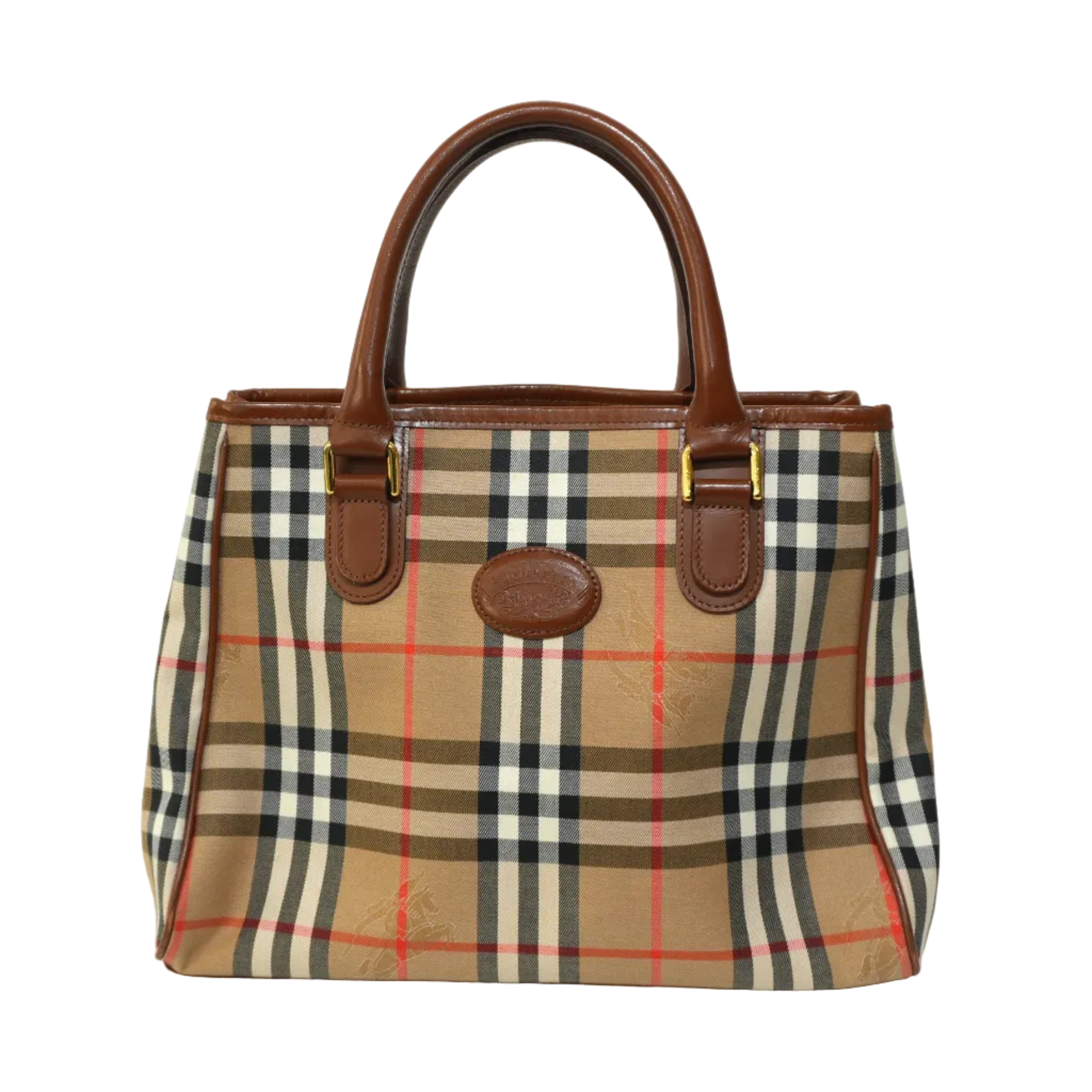 Pre-owned Burberry Nova Check Handbag Beige and Brown