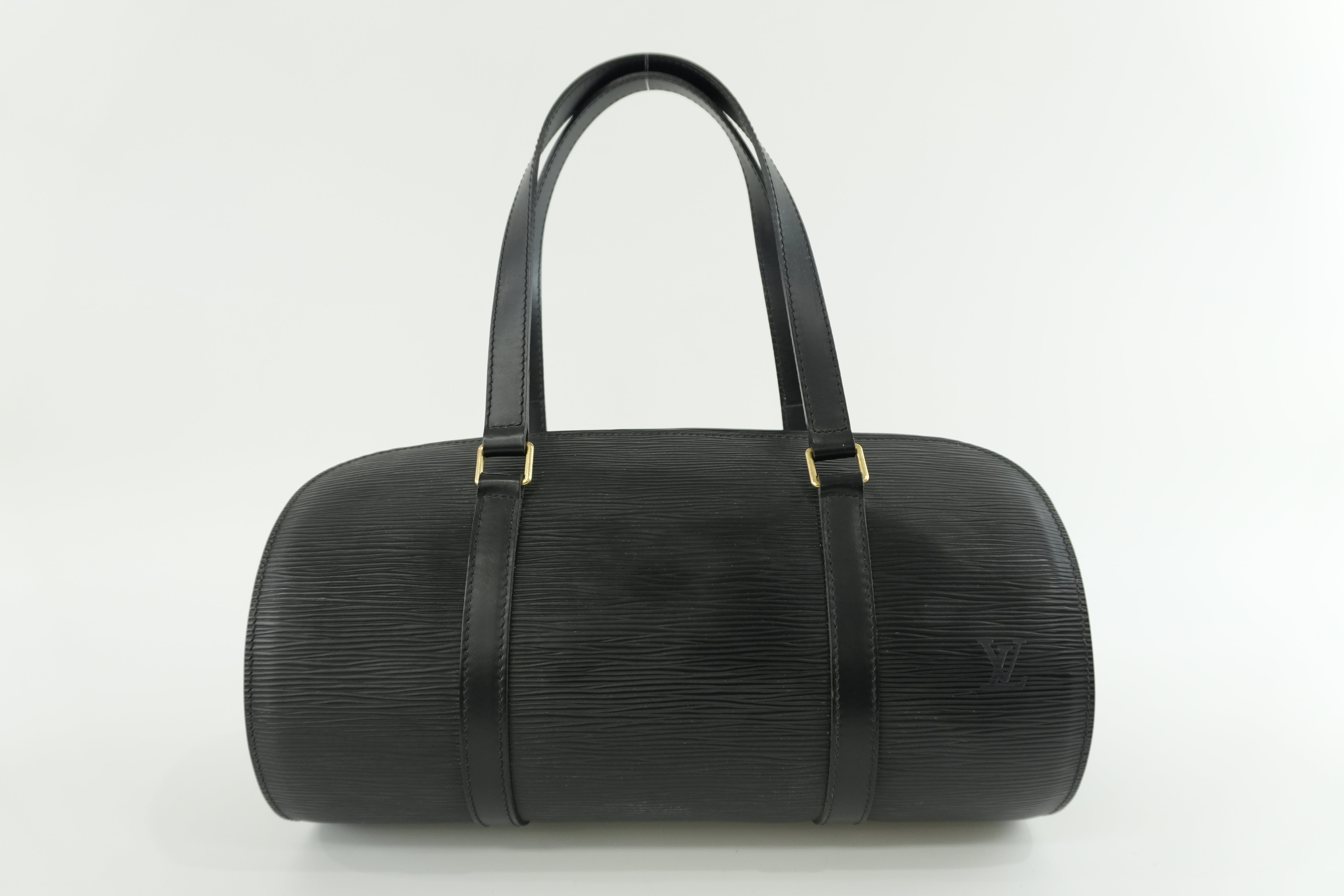 Louis Vuitton Soufflot Epi Handbag Black Used