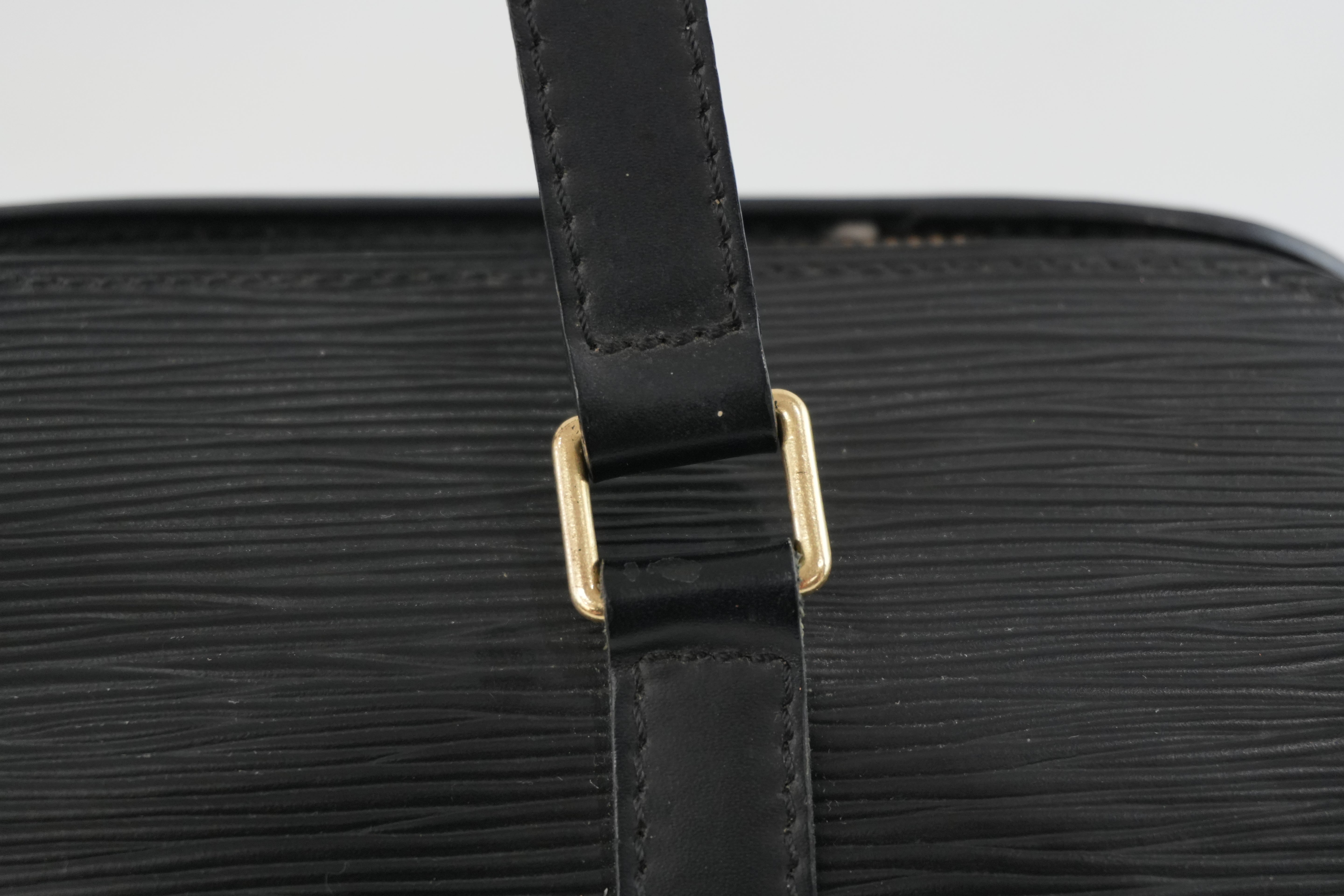 Louis Vuitton Soufflot Epi Handbag Black Used