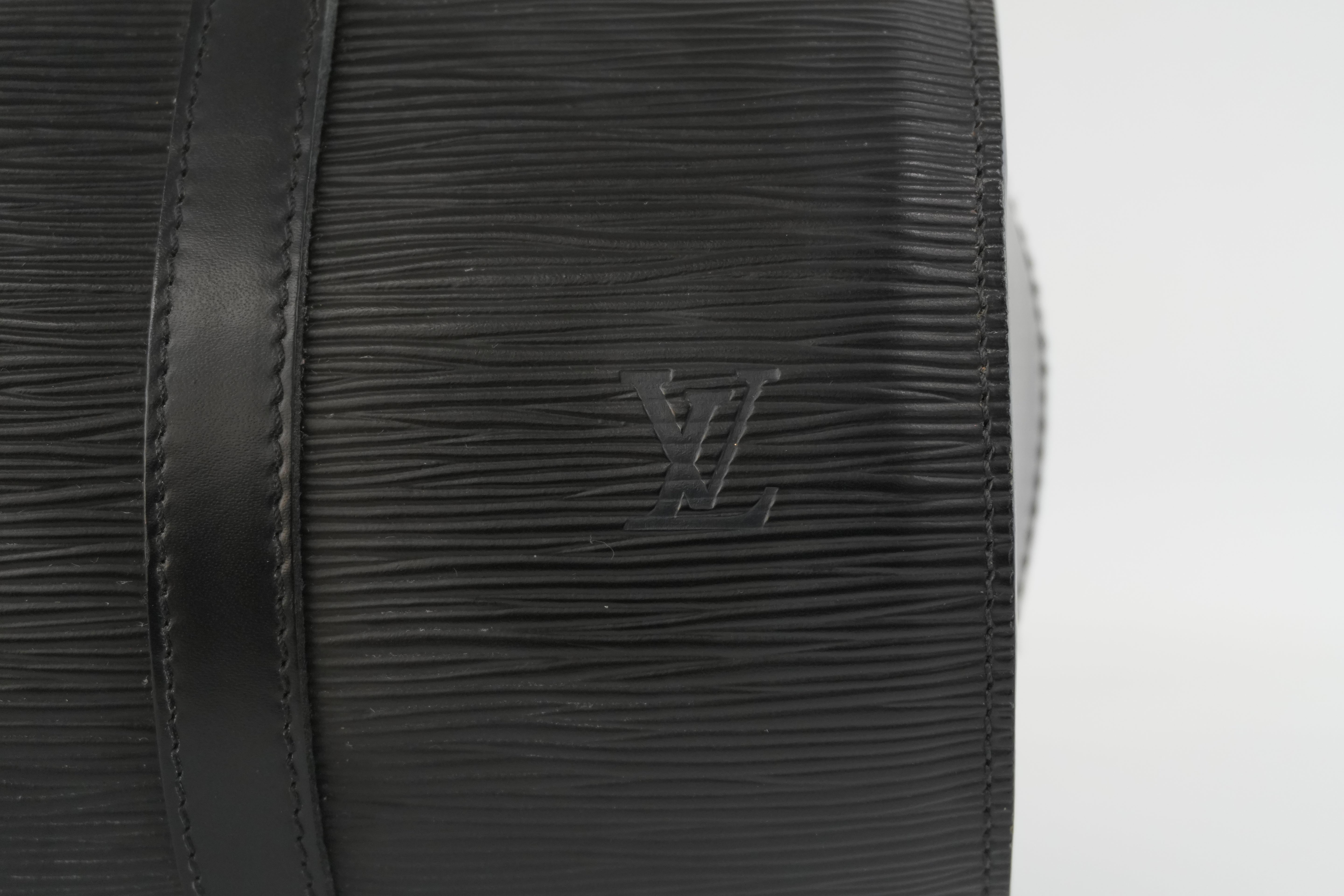 Louis Vuitton Soufflot Epi Handbag Black Used