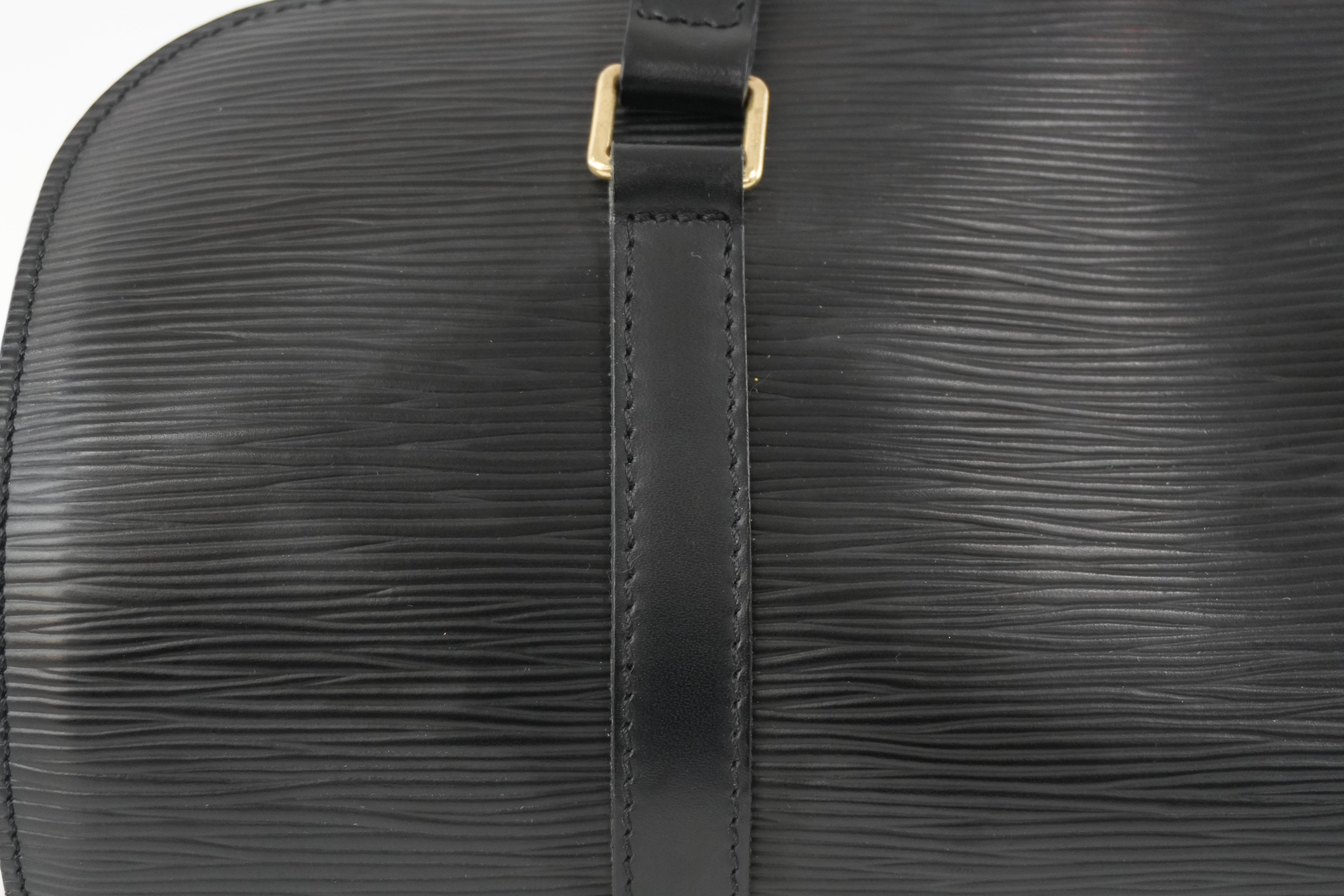 Louis Vuitton Soufflot Epi Handbag Black Used