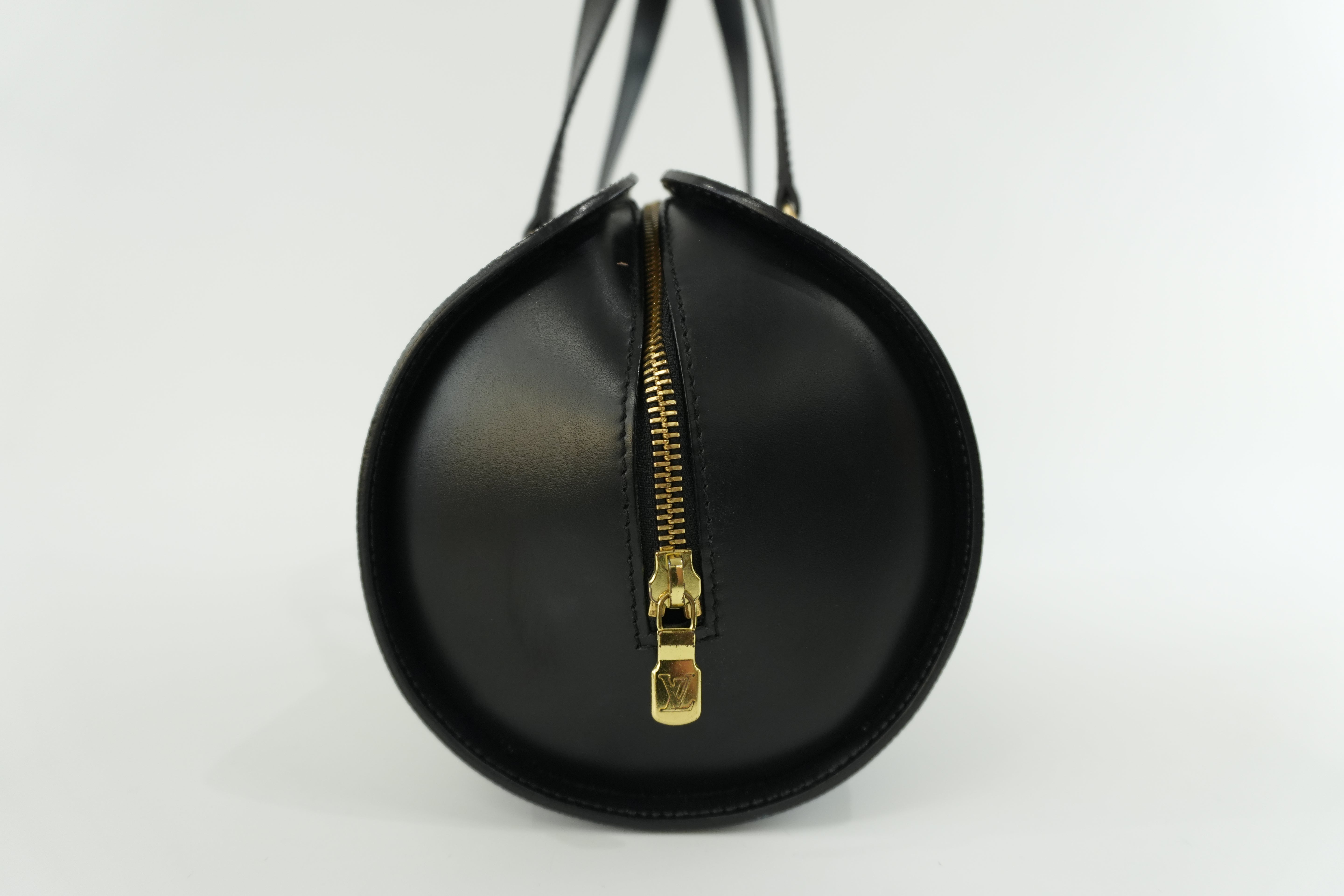 Louis Vuitton Soufflot Epi Handbag Black Used