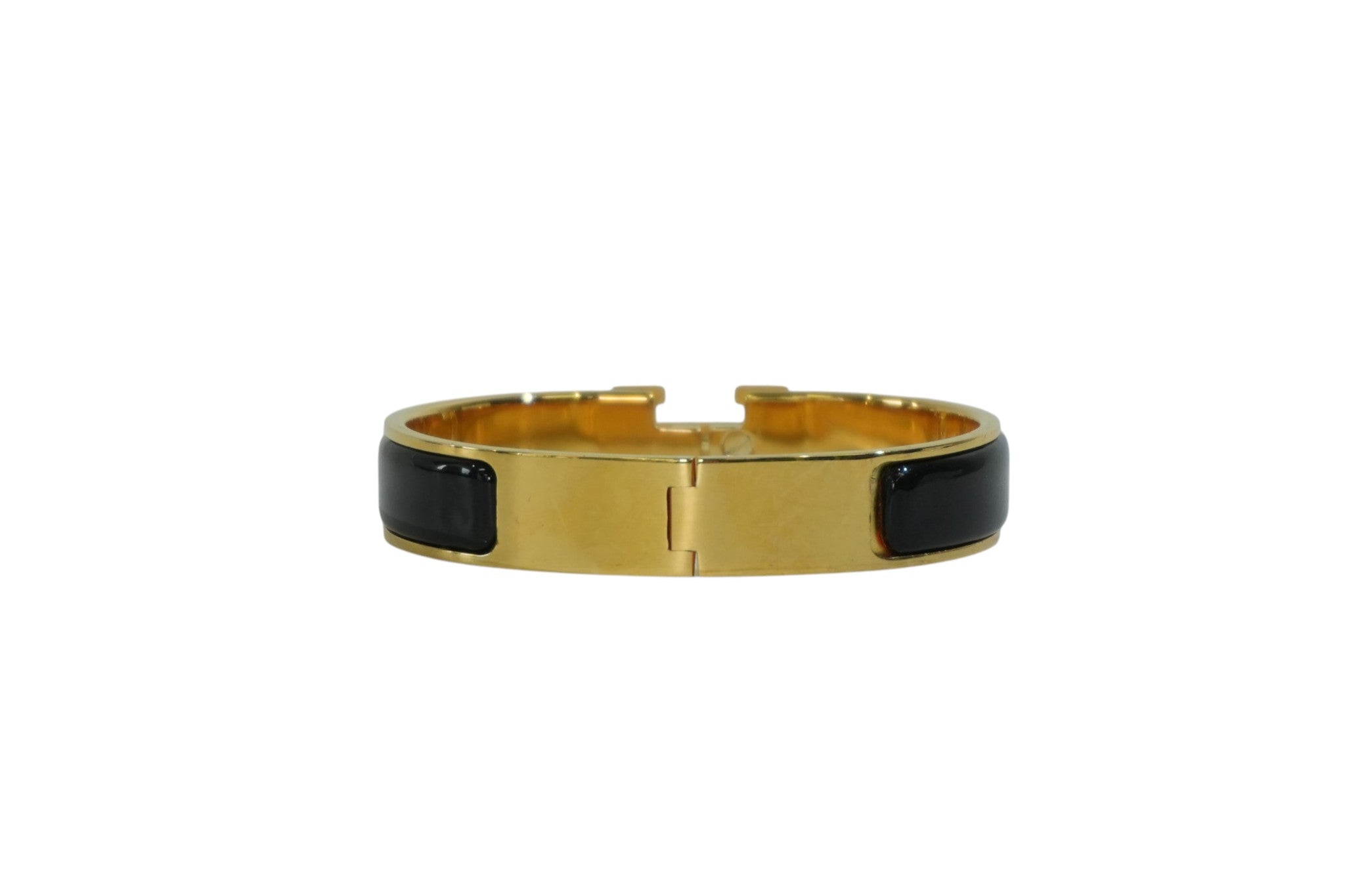 Pre-owned Hermes Clic Clac Bracelet Black
