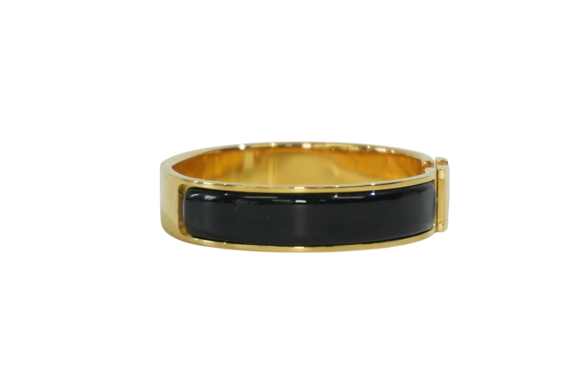Pre-owned Hermes Clic Clac Bracelet Black