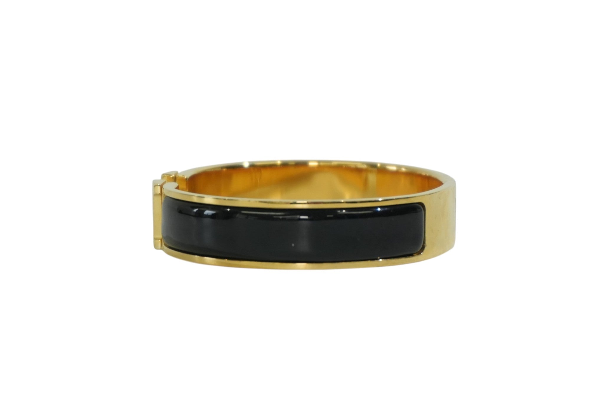 Pre-owned Hermes Clic Clac Bracelet Black