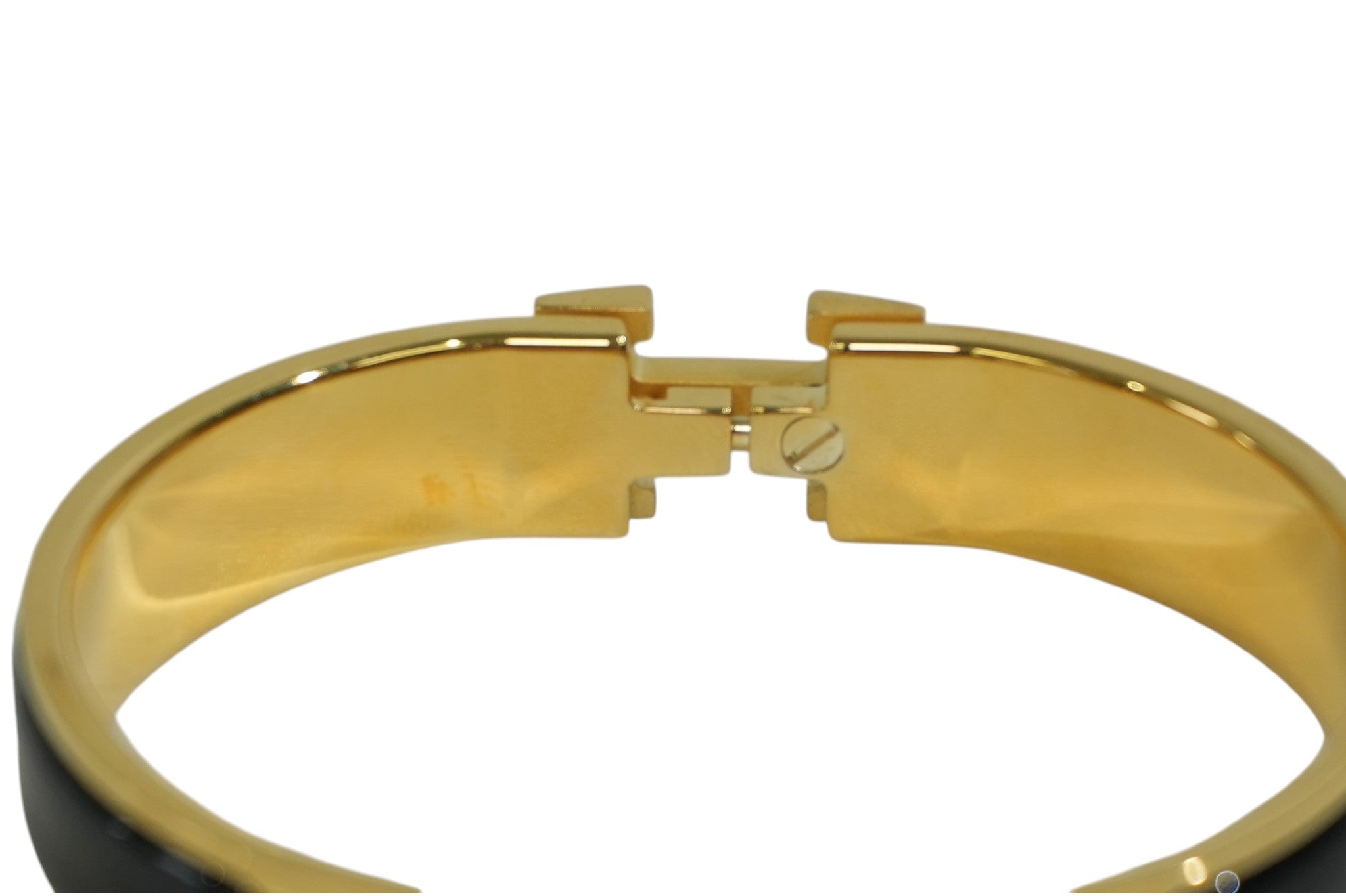 Pre-owned Hermes Clic Clac Bracelet Black