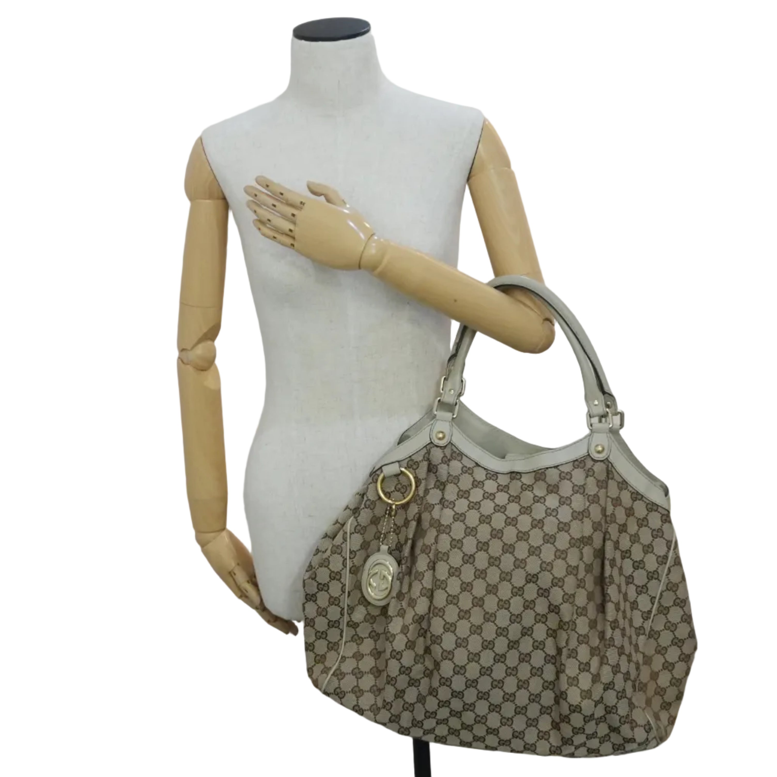 Pre-owned Gucci Sukey Tote Bag White