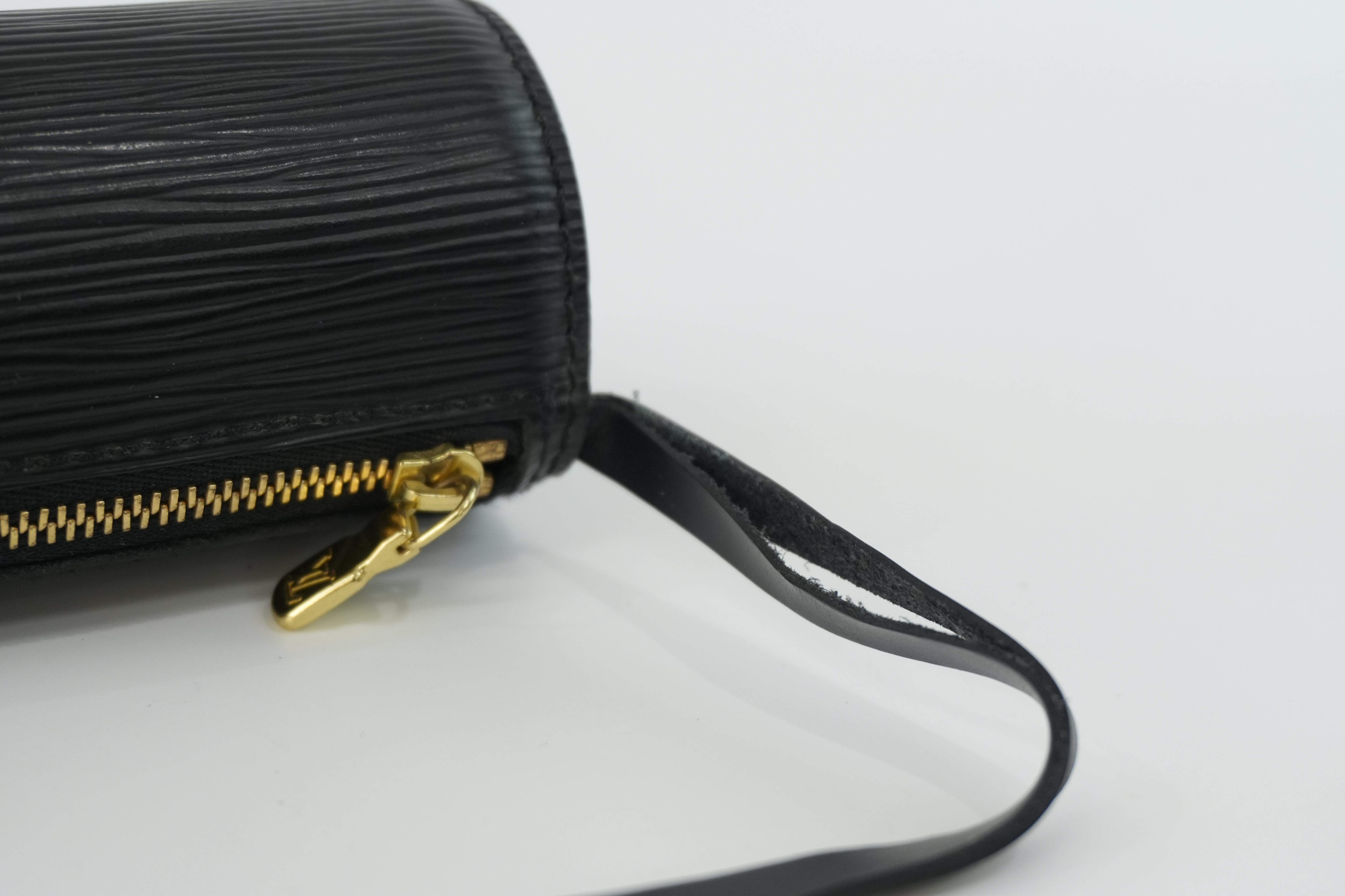 Louis Vuitton Soufflot Epi Handbag Black Used