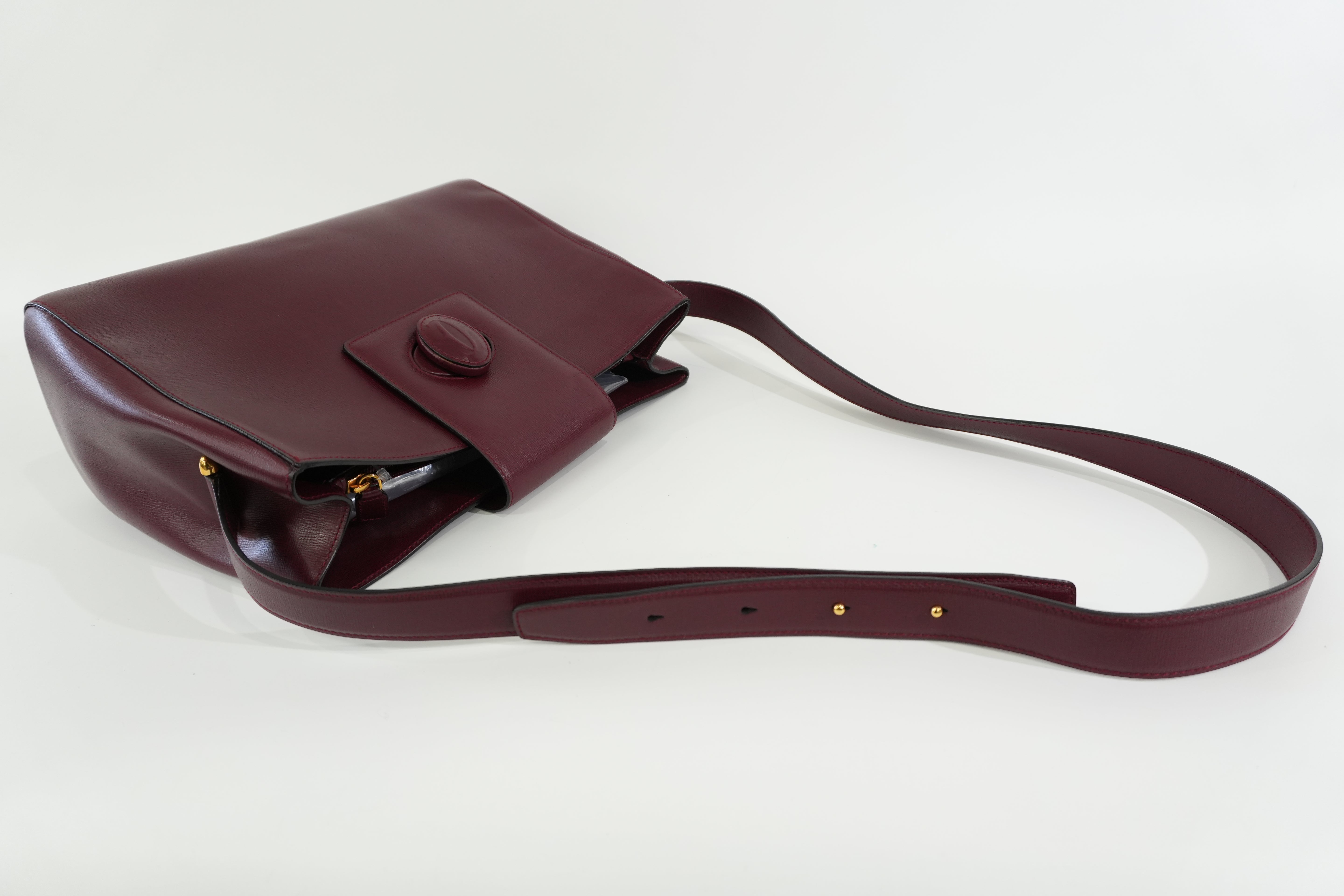Pre-owned Cartier Must de Cartier Shoulder Bag Burgundy