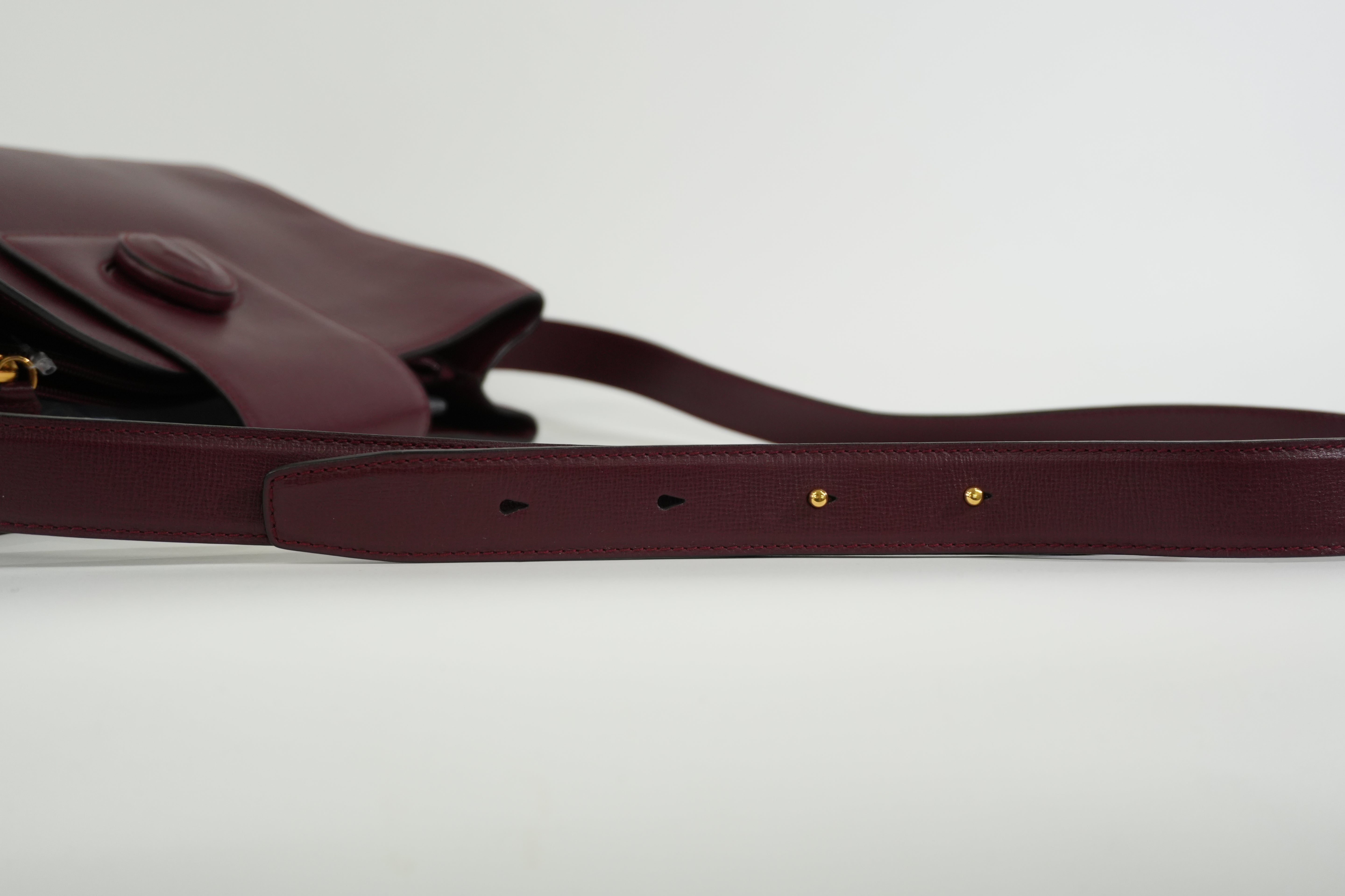 Pre-owned Cartier Must de Cartier Shoulder Bag Burgundy