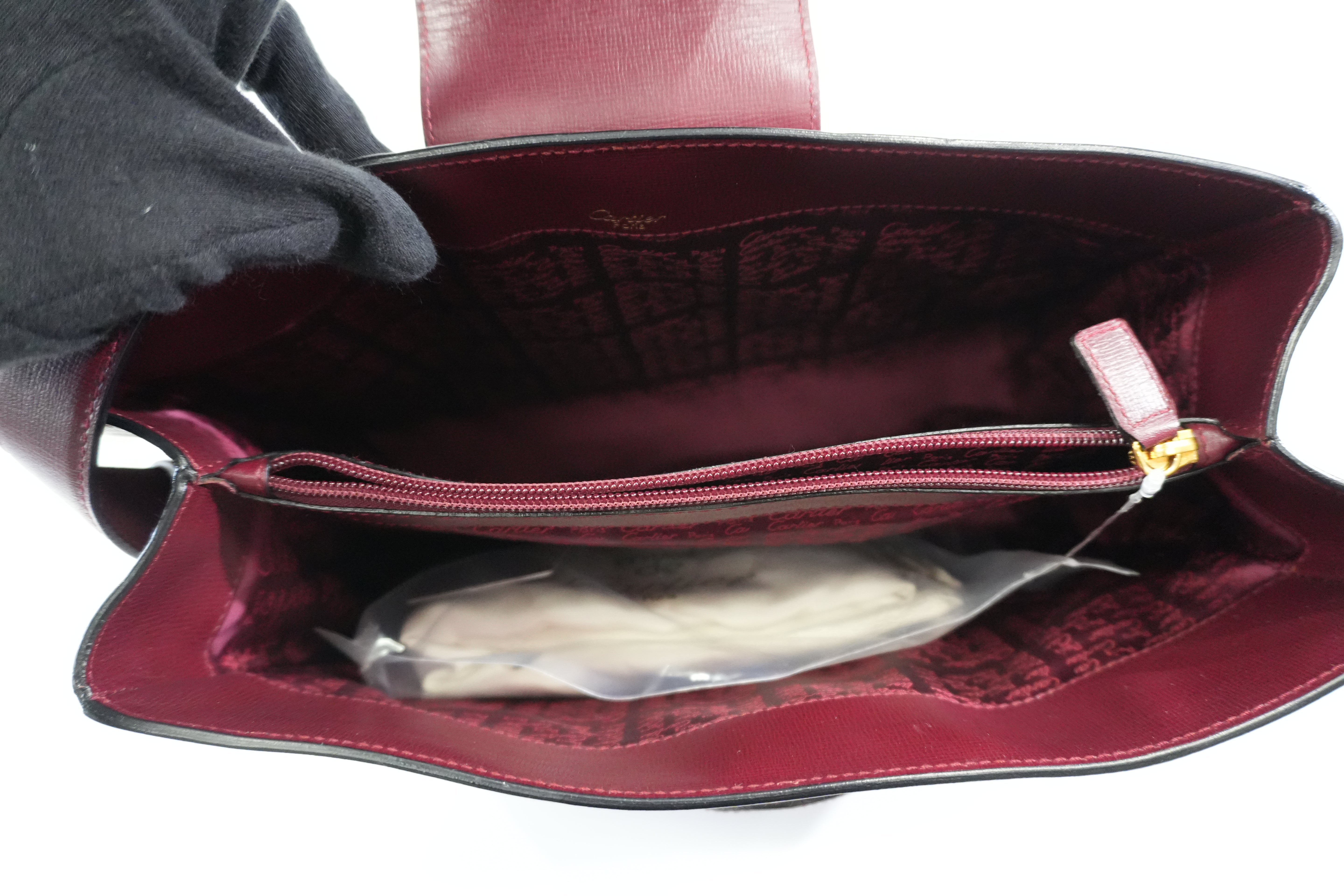 Pre-owned Cartier Must de Cartier Shoulder Bag Burgundy