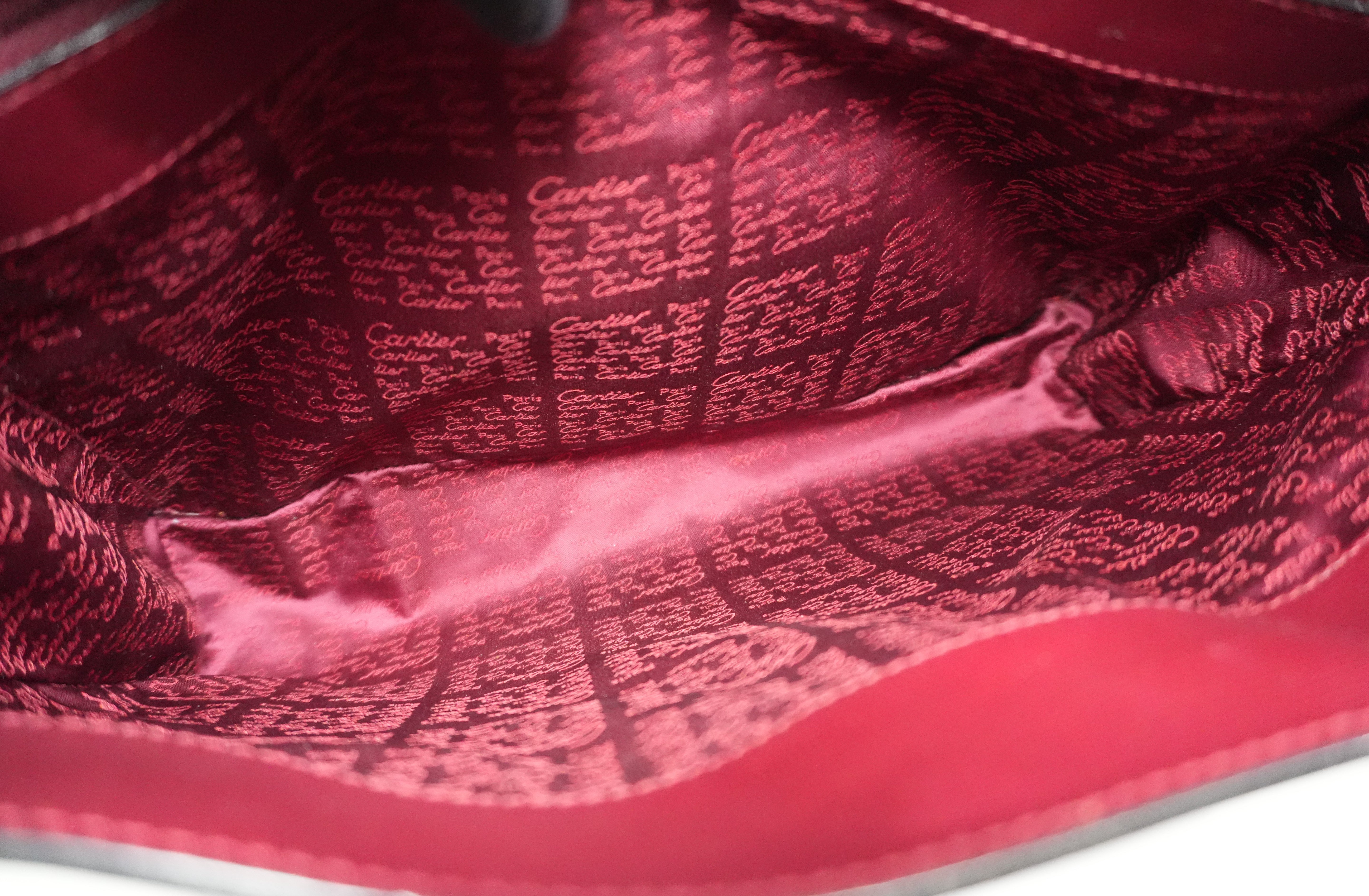 Pre-owned Cartier Must de Cartier Shoulder Bag Burgundy