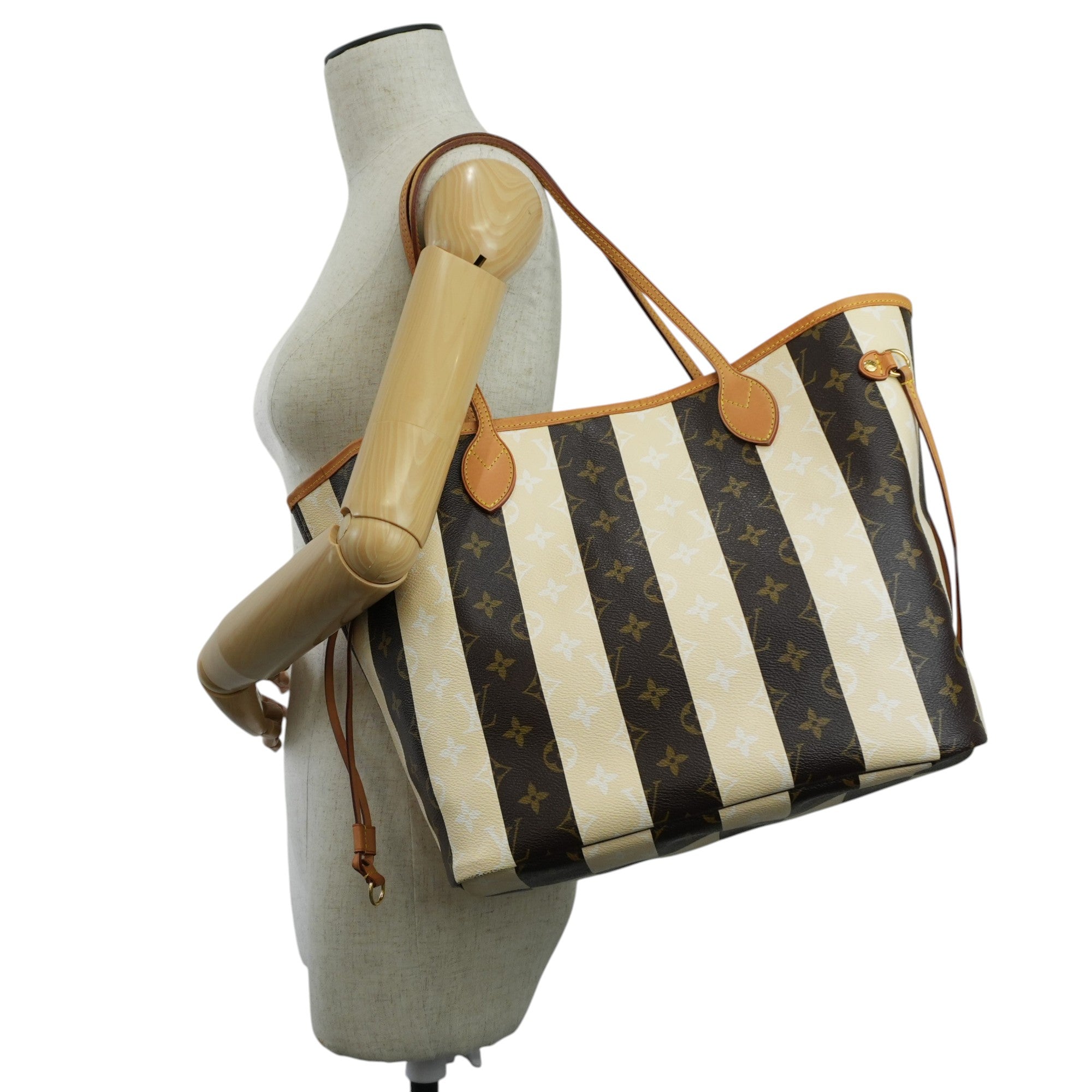 Louis Vuitton Monogram Neverfull MM Rayures Tote Bag Used