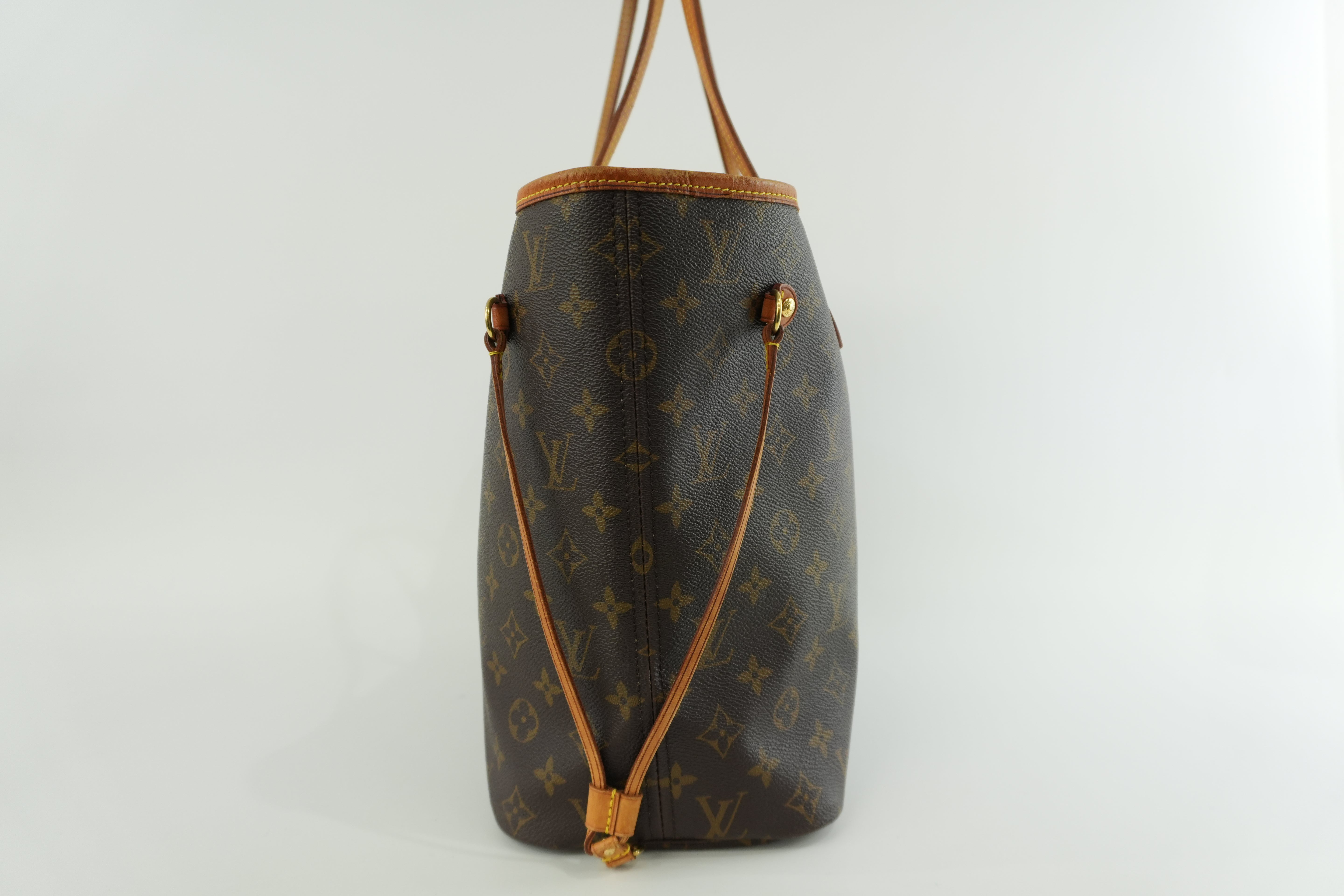 Louis Vuitton Monogram Neverfull MM Shoulder Tote Bag Used
