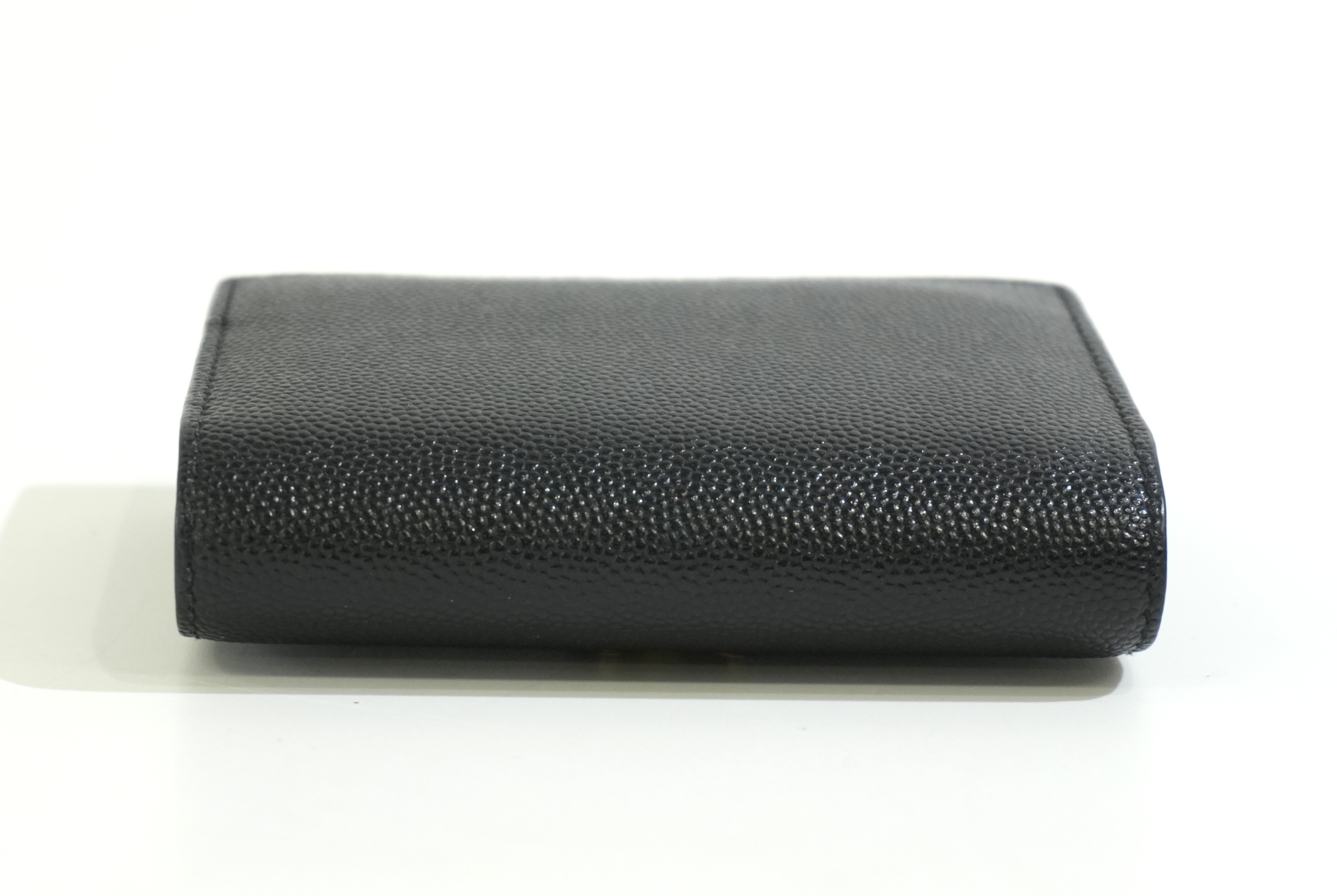 Pre-owned Saint Laurent Compact Wallet Black