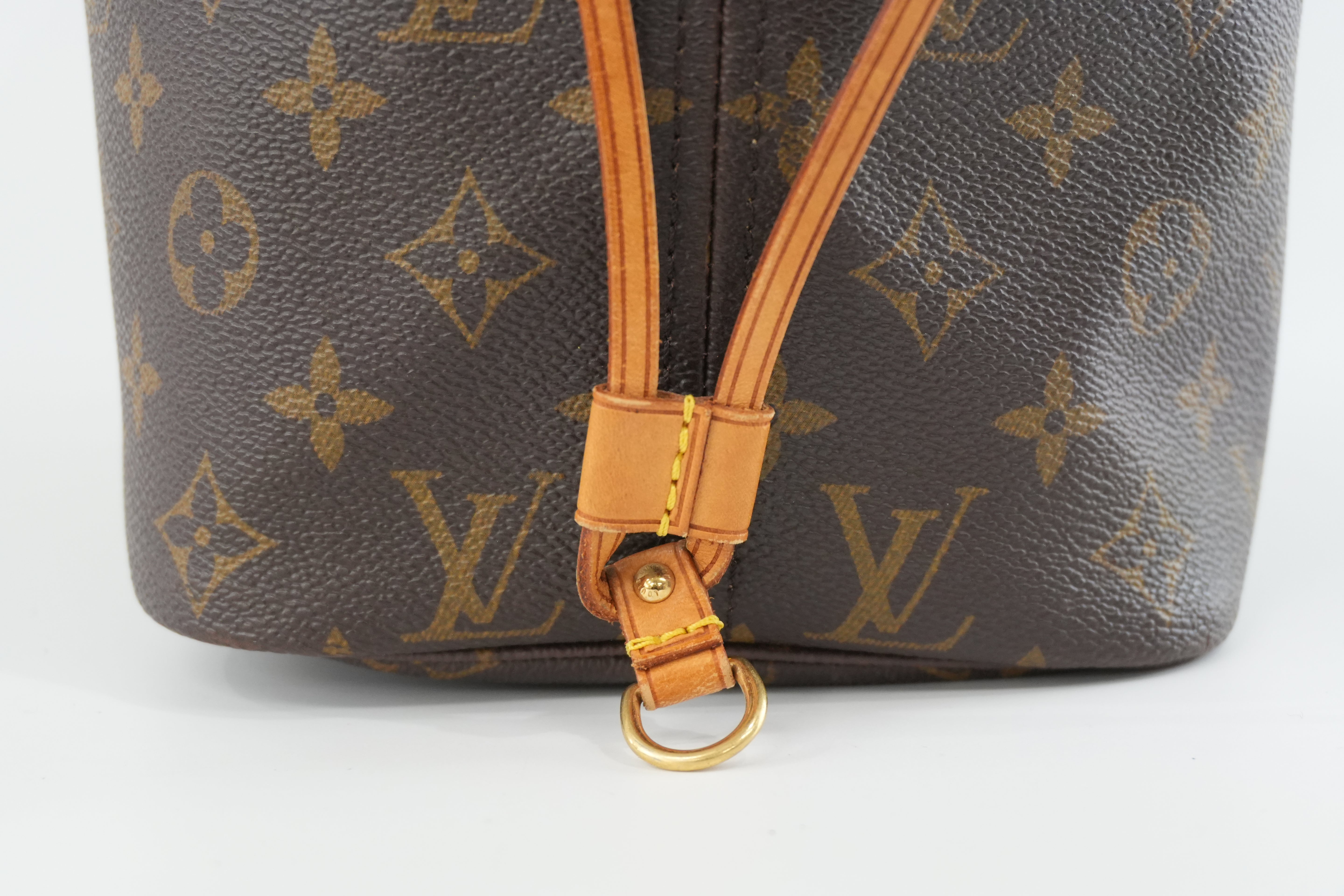 Louis Vuitton Monogram Neverfull MM Shoulder Tote Bag Used