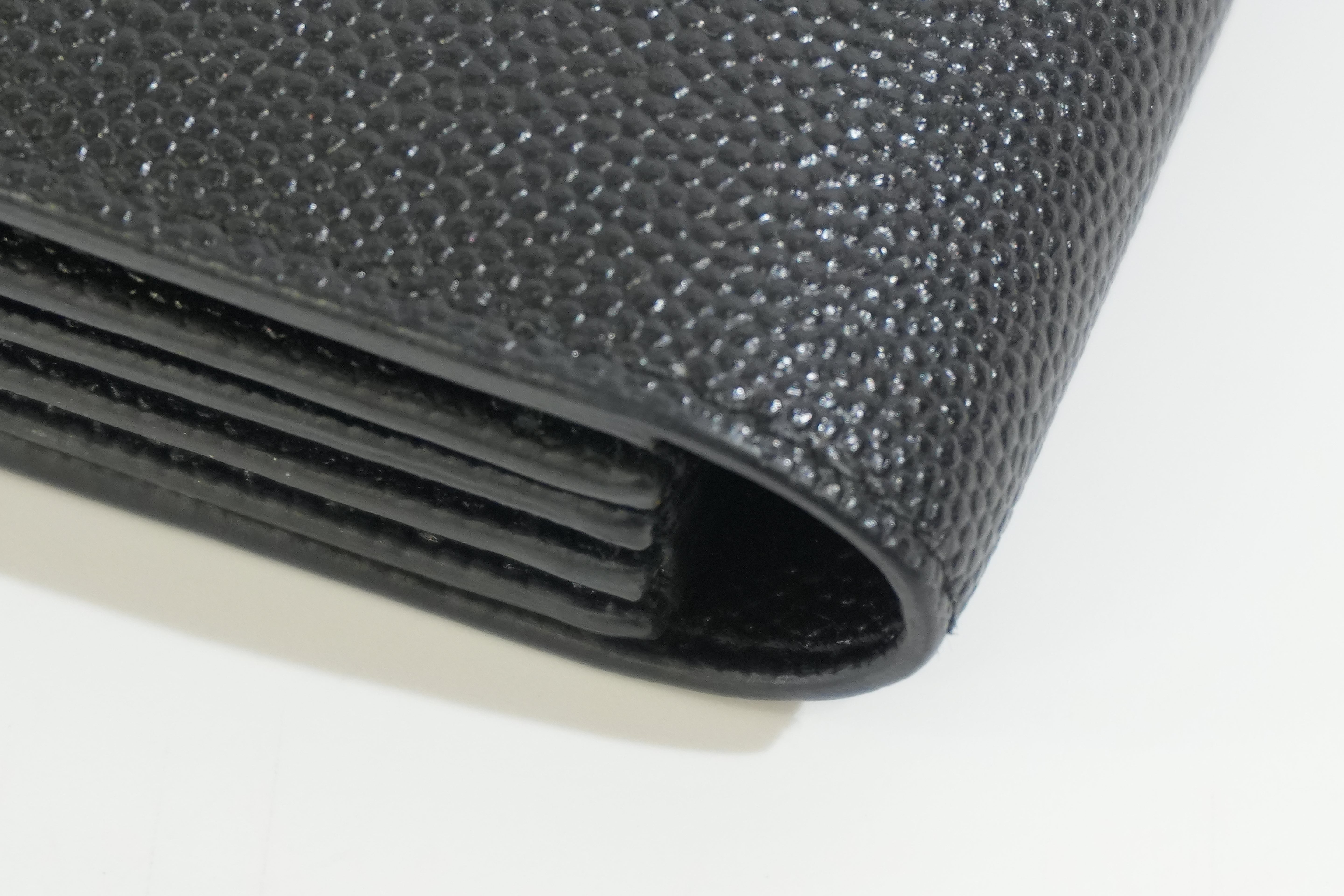 Pre-owned Saint Laurent Compact Wallet Black