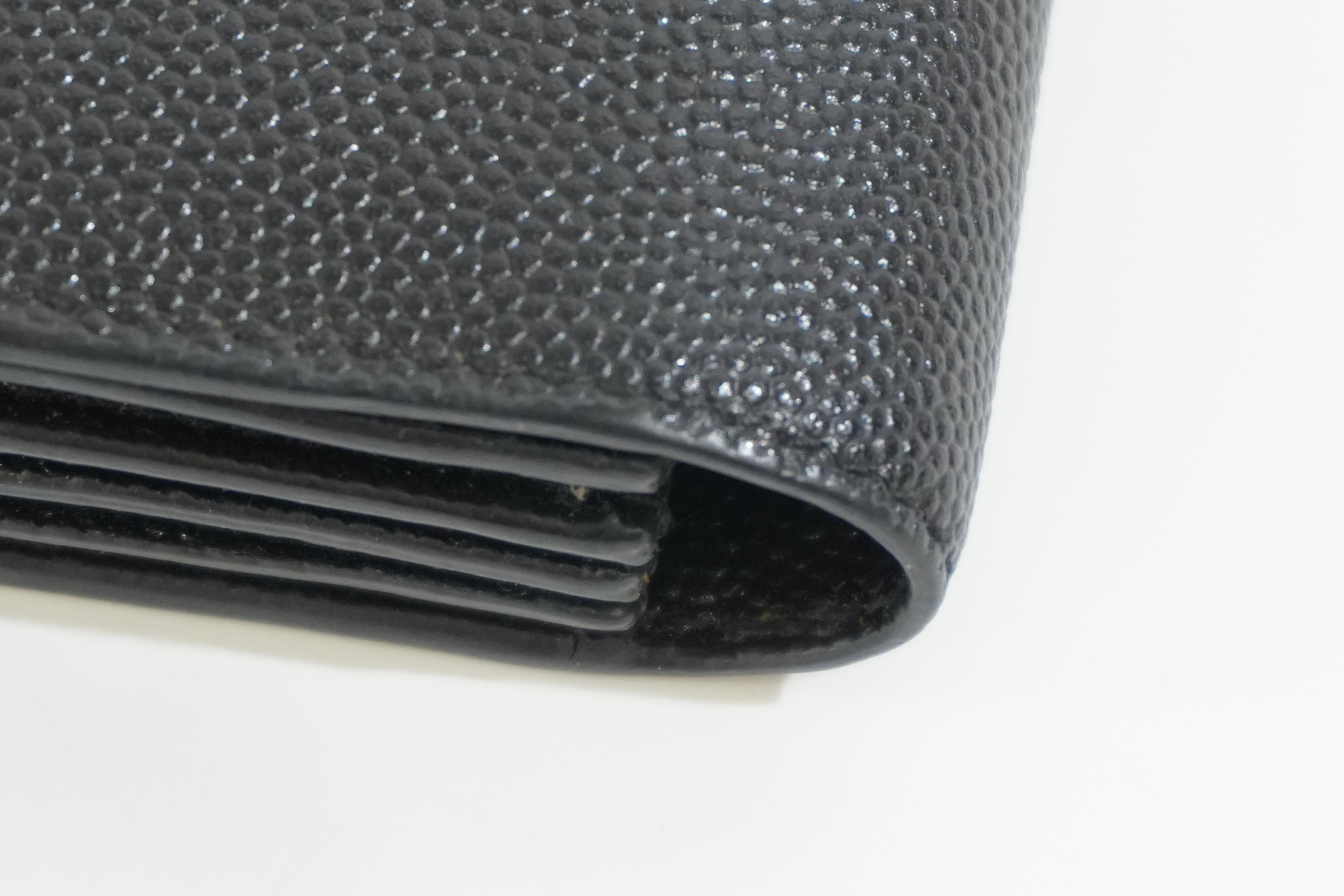 Pre-owned Saint Laurent Compact Wallet Black