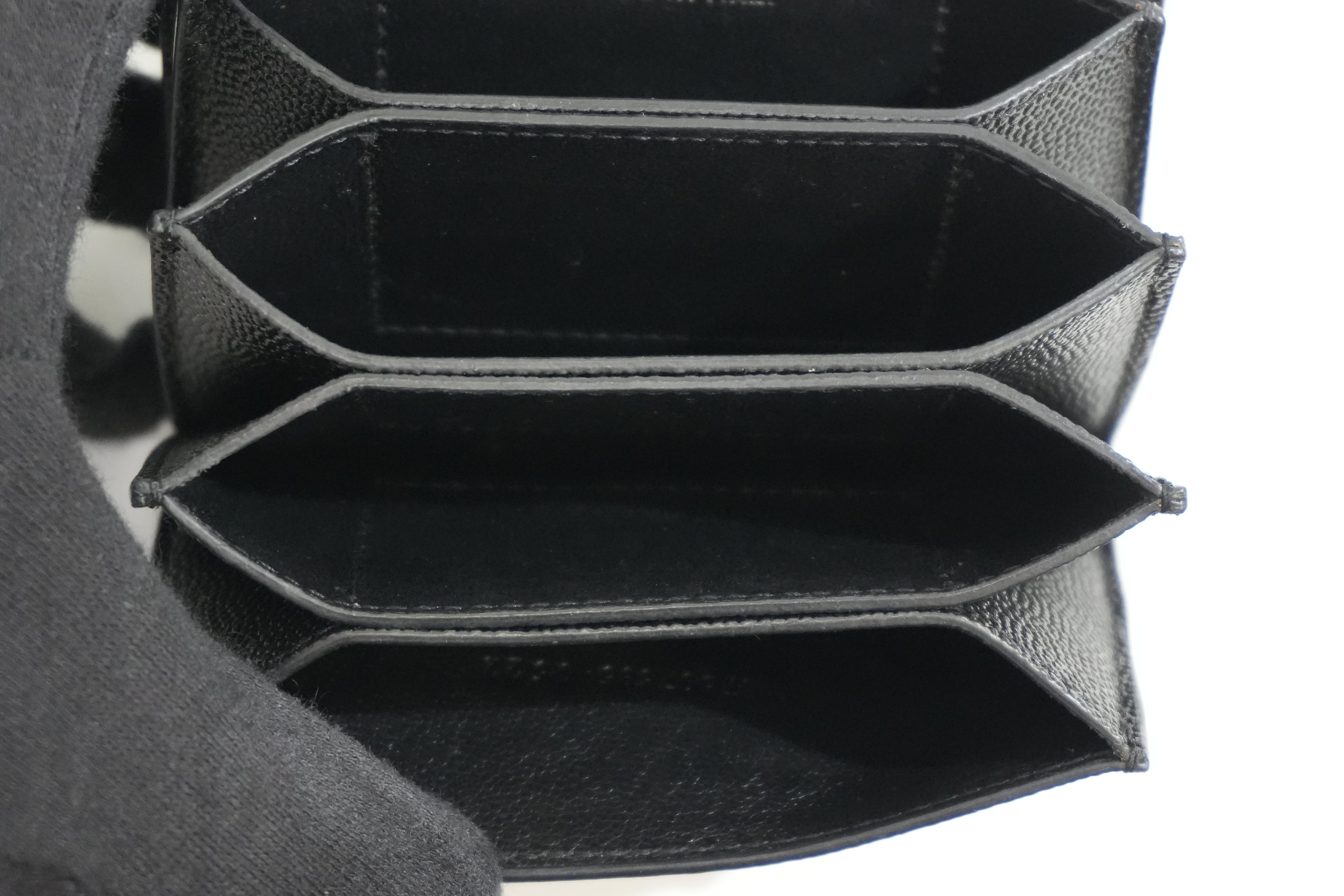 Pre-owned Saint Laurent Compact Wallet Black