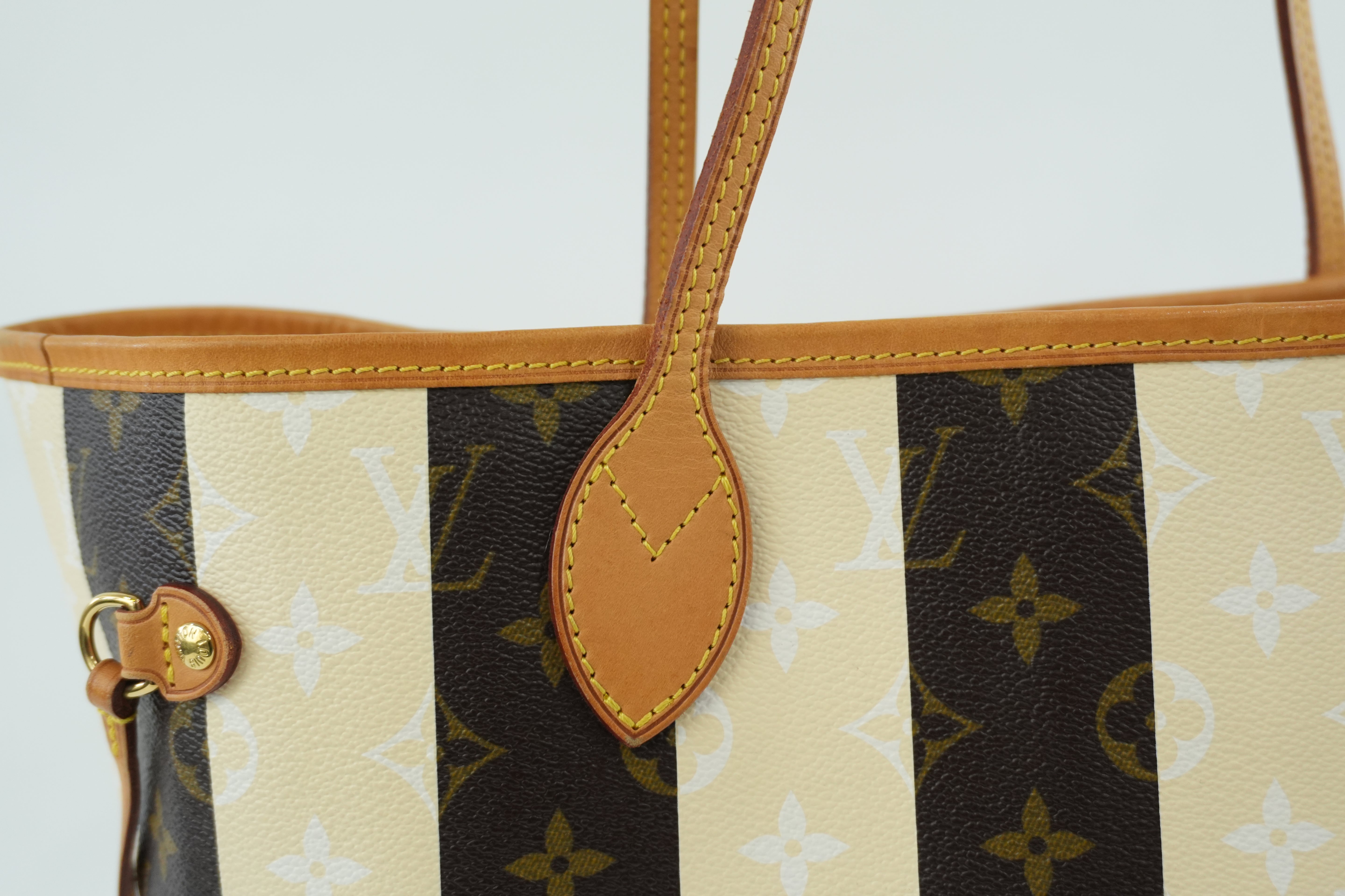 Louis Vuitton Monogram Neverfull MM Rayures Tote Bag Used