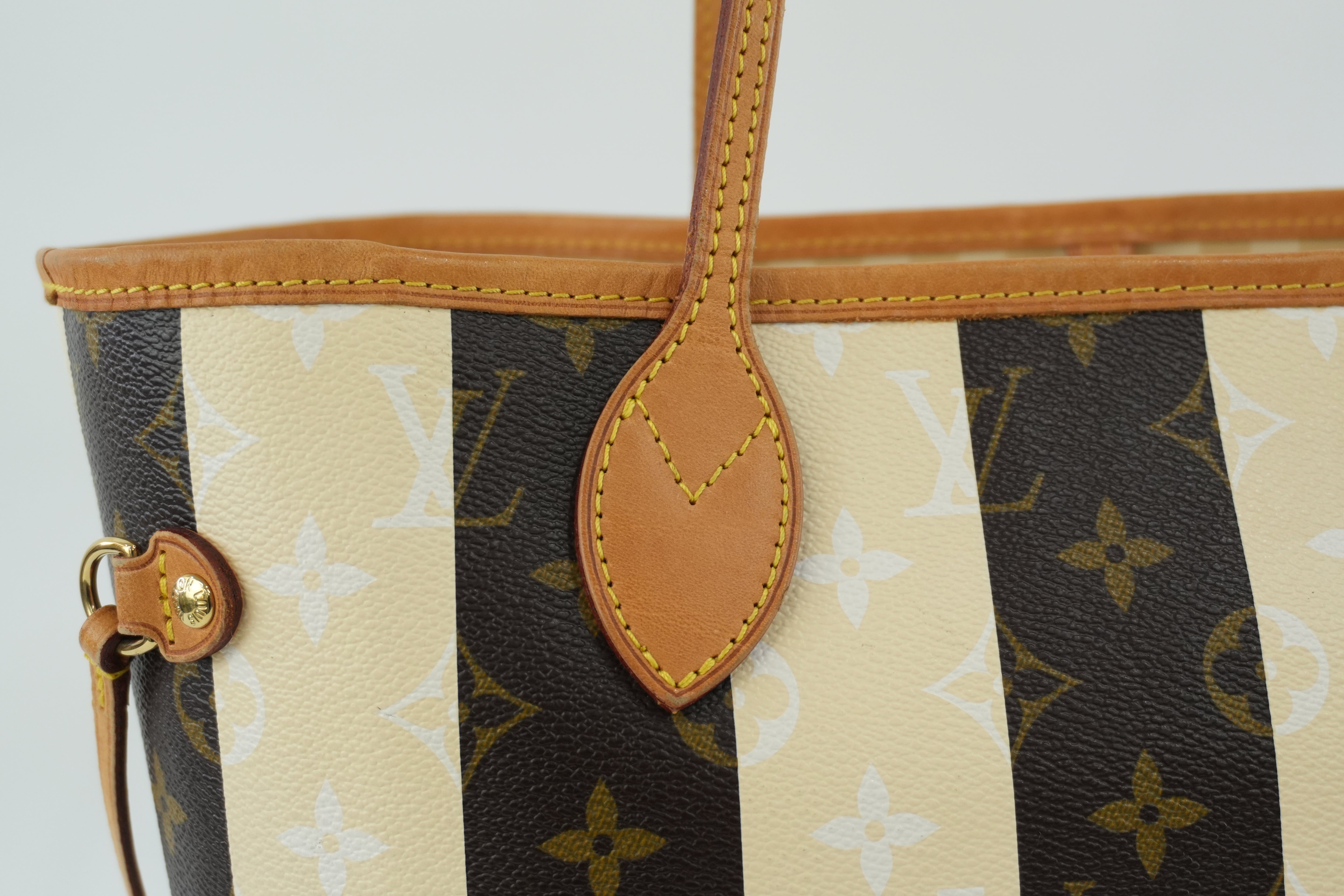 Louis Vuitton Monogram Neverfull MM Rayures Tote Bag Used