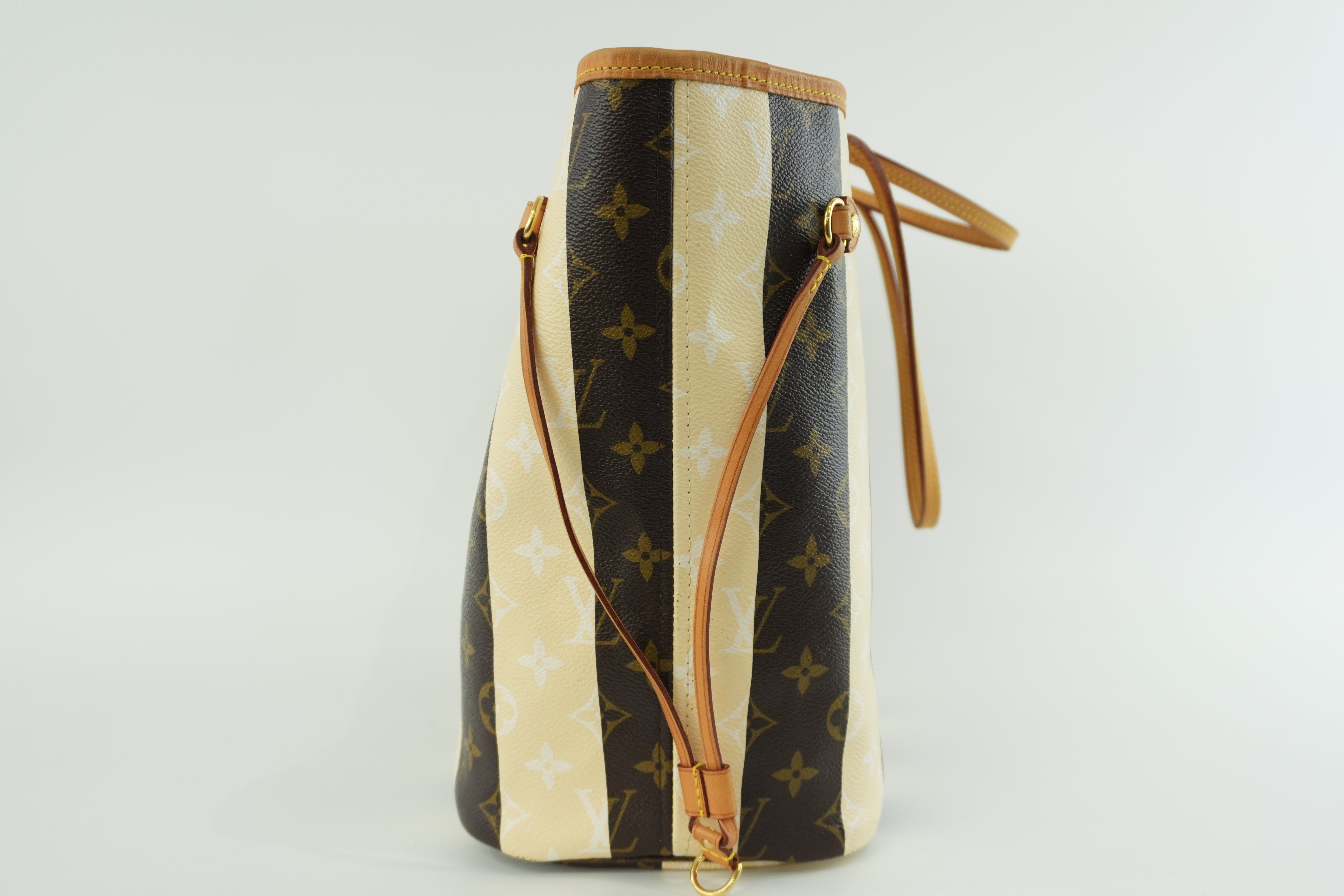 Louis Vuitton Monogram Neverfull MM Rayures Tote Bag Used