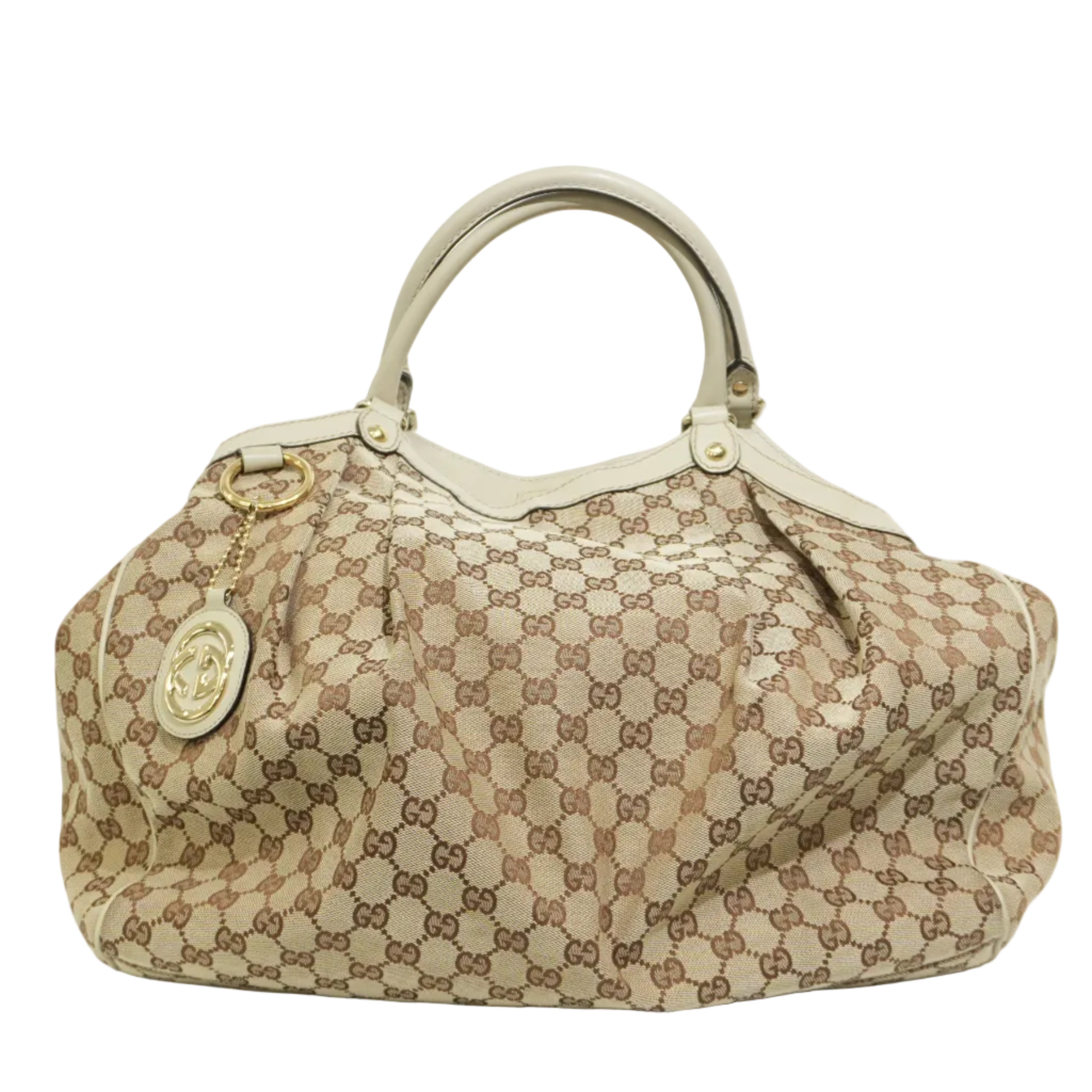 Pre-owned Gucci Sukey Tote Bag White