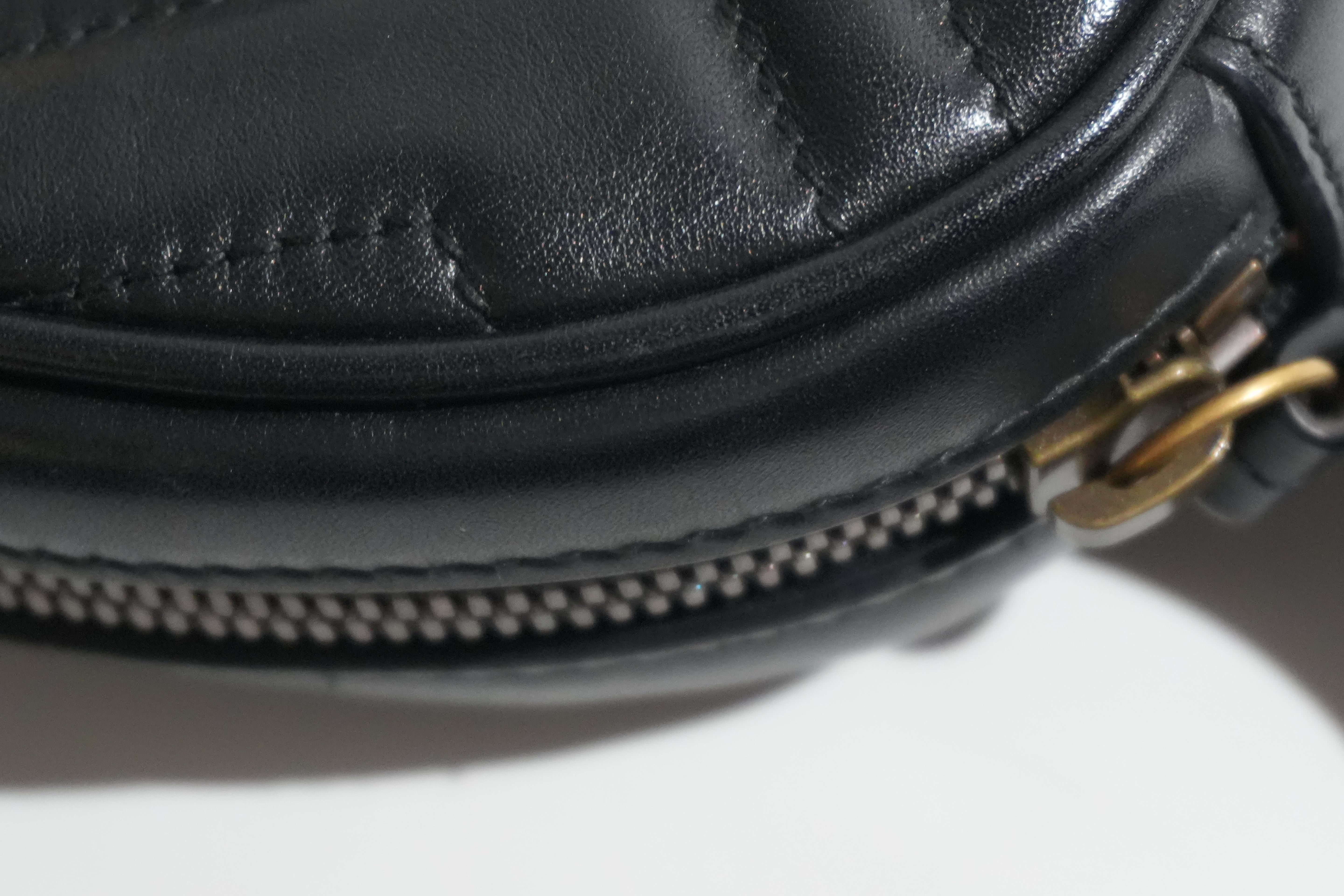 Pre-owned Gucci Marmont Belt Bag Size 85 Black