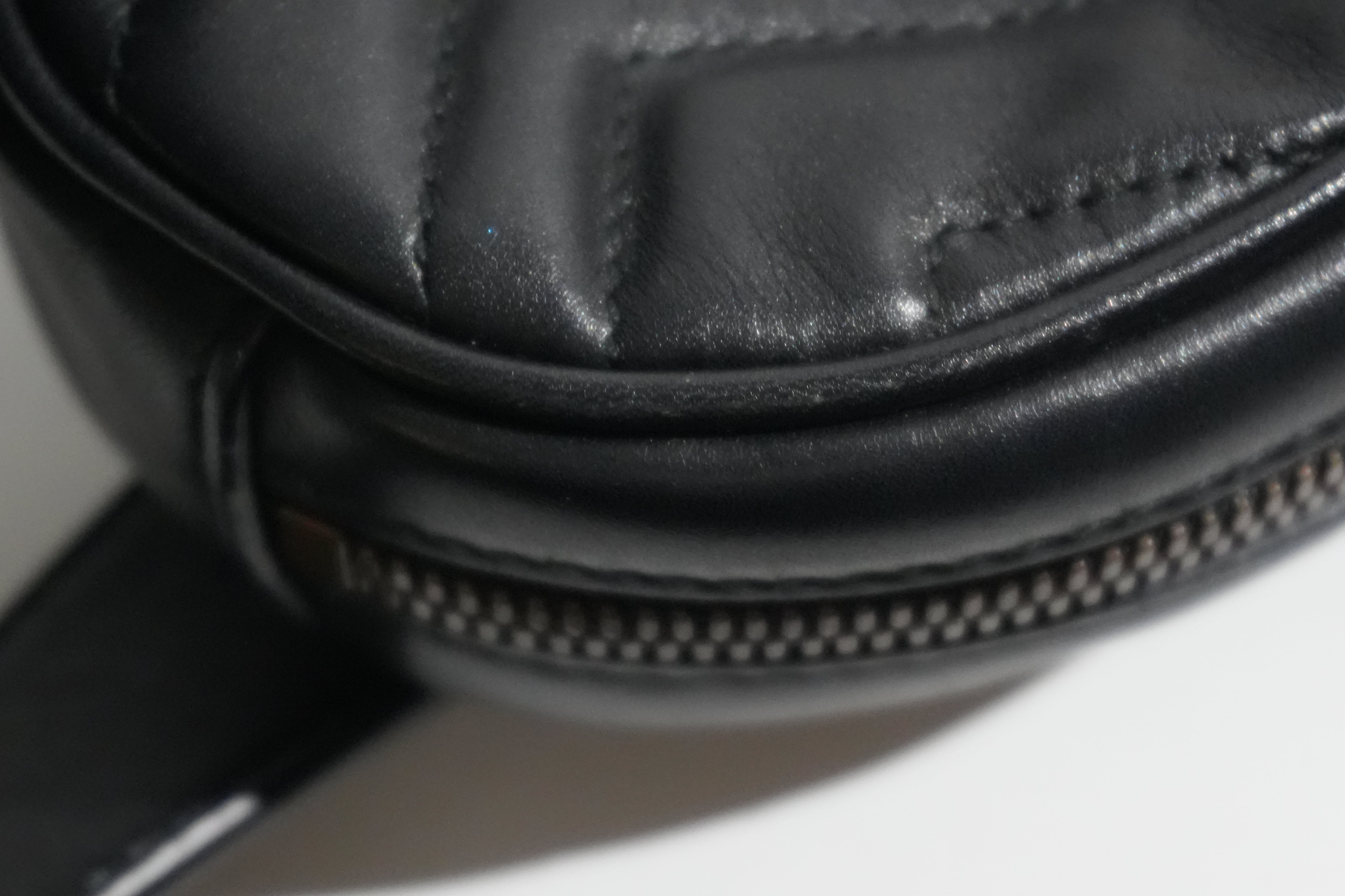 Pre-owned Gucci Marmont Belt Bag Size 85 Black