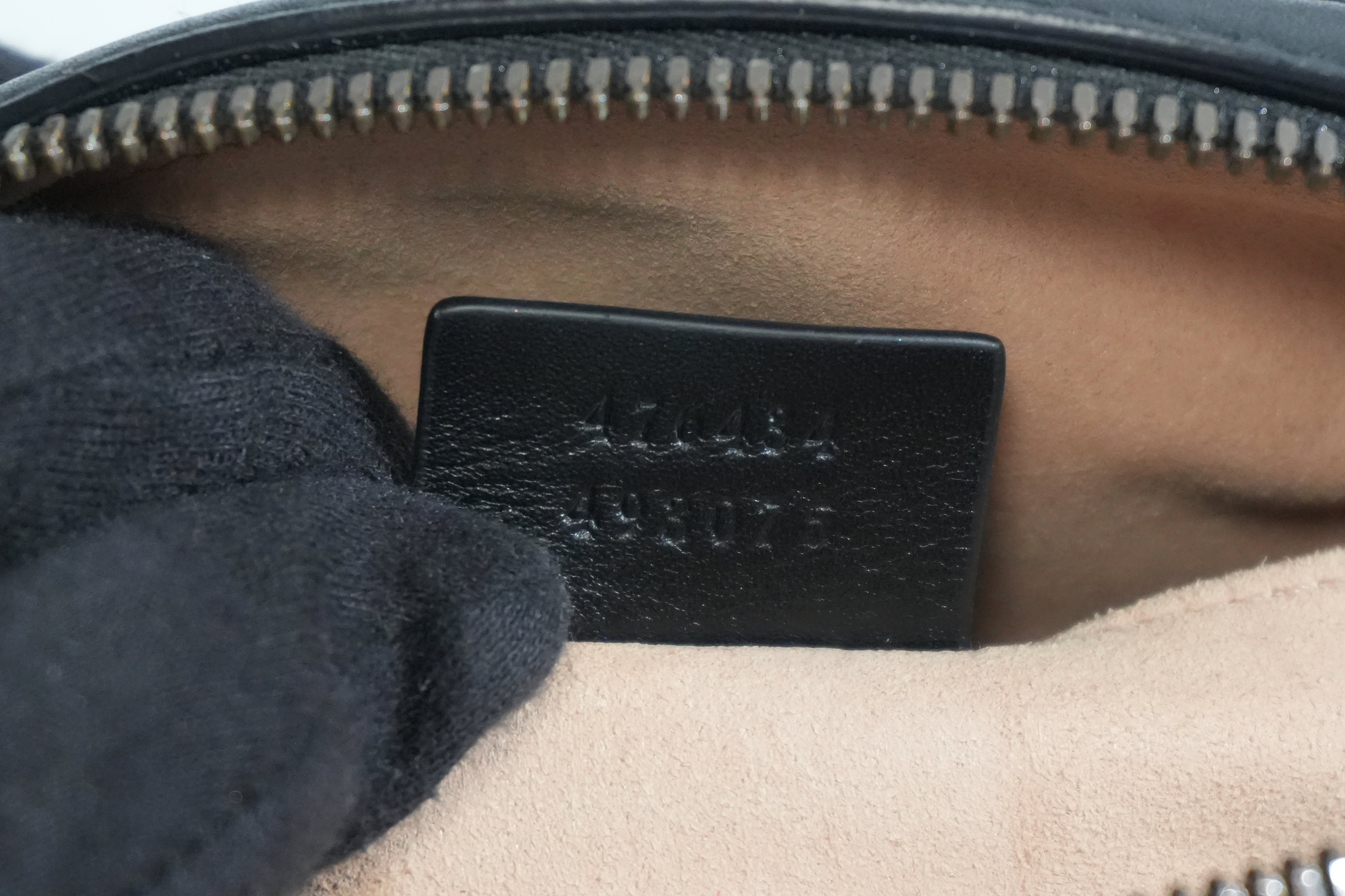 Pre-owned Gucci Marmont Belt Bag Size 85 Black