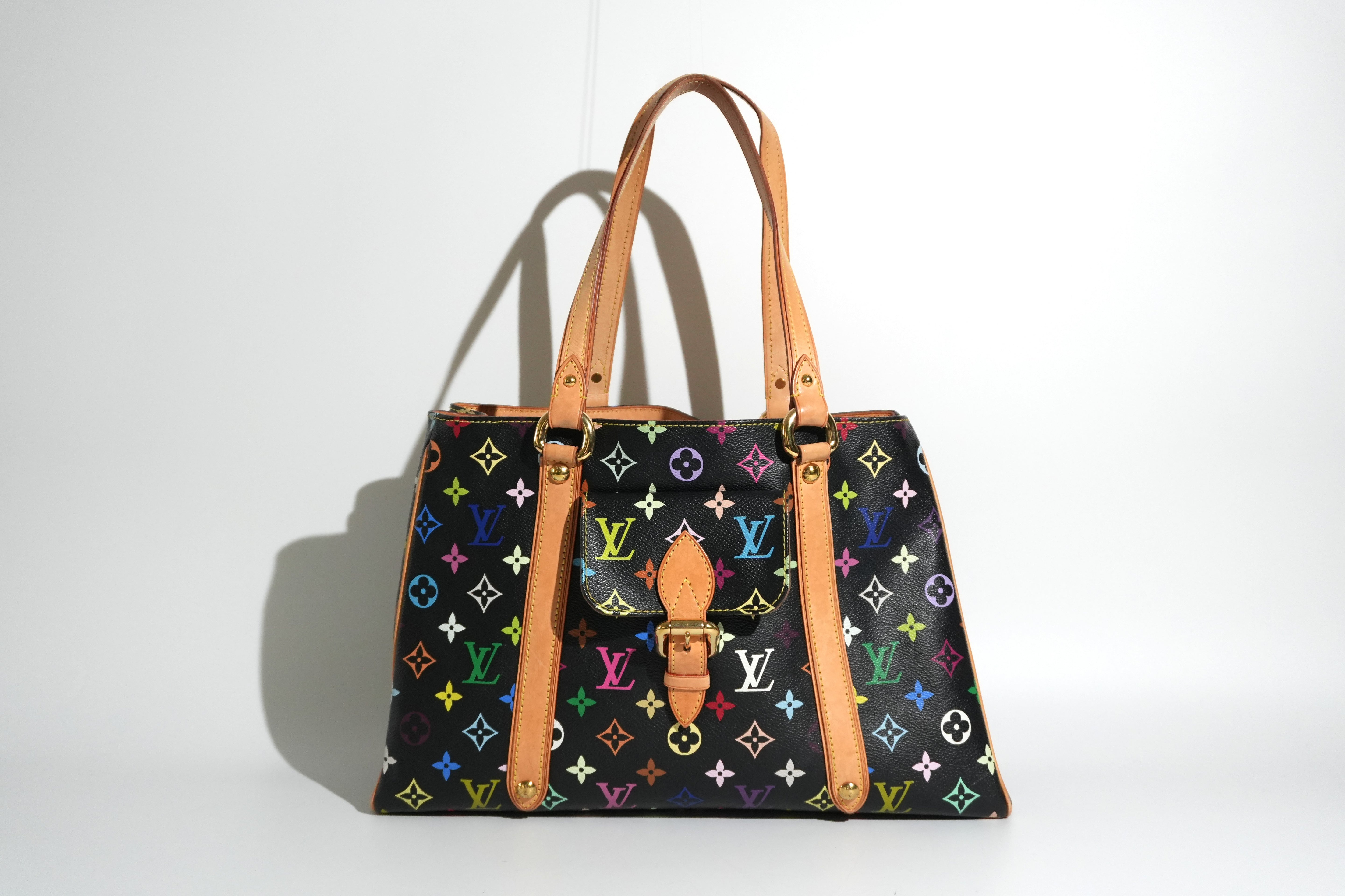 Pre-owned Louis Vuitton Multicolor Aurelia MM Tote Bag Black