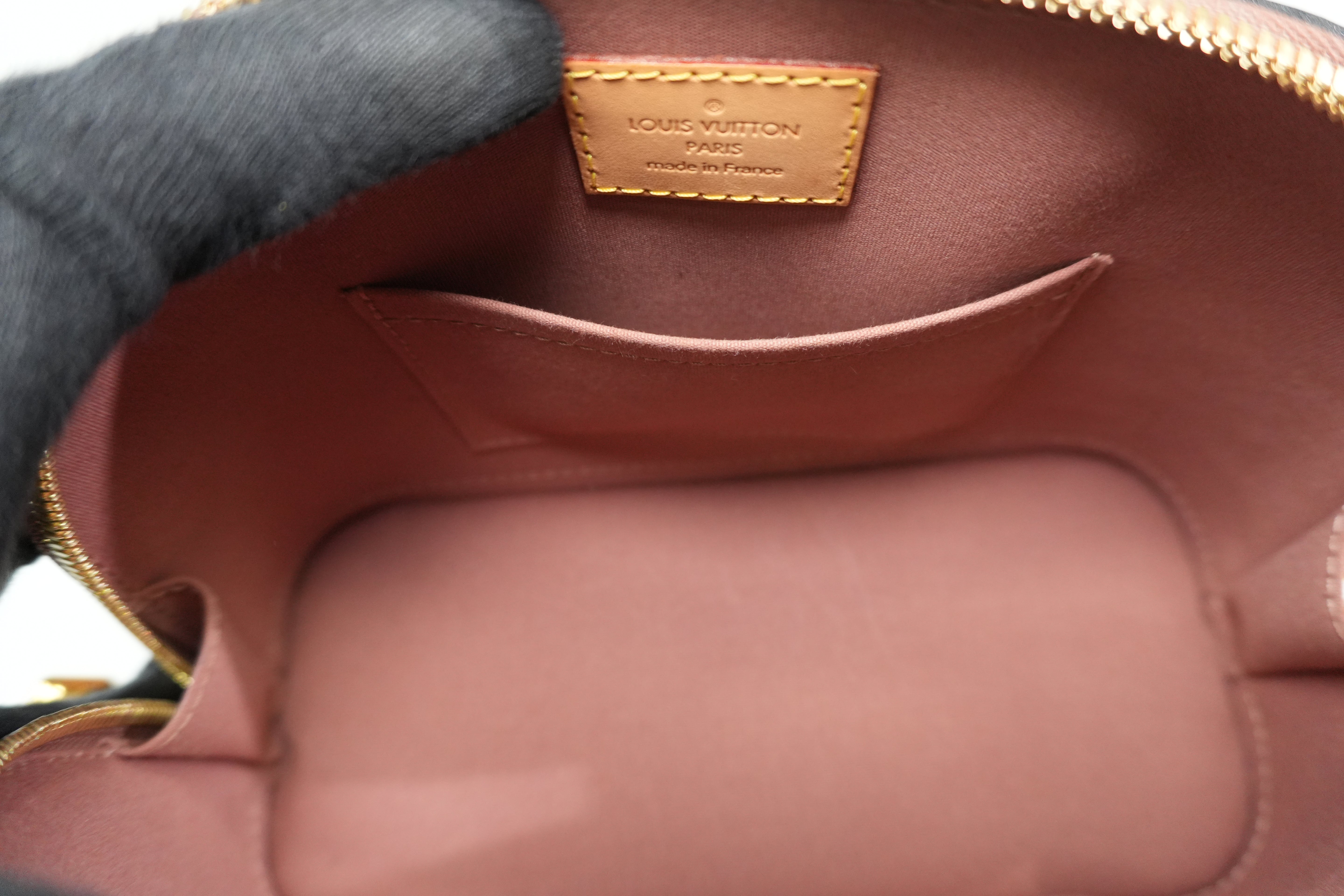 Pre-owned Louis Vuitton Vernis Alma BB Shoulder Bag Brown