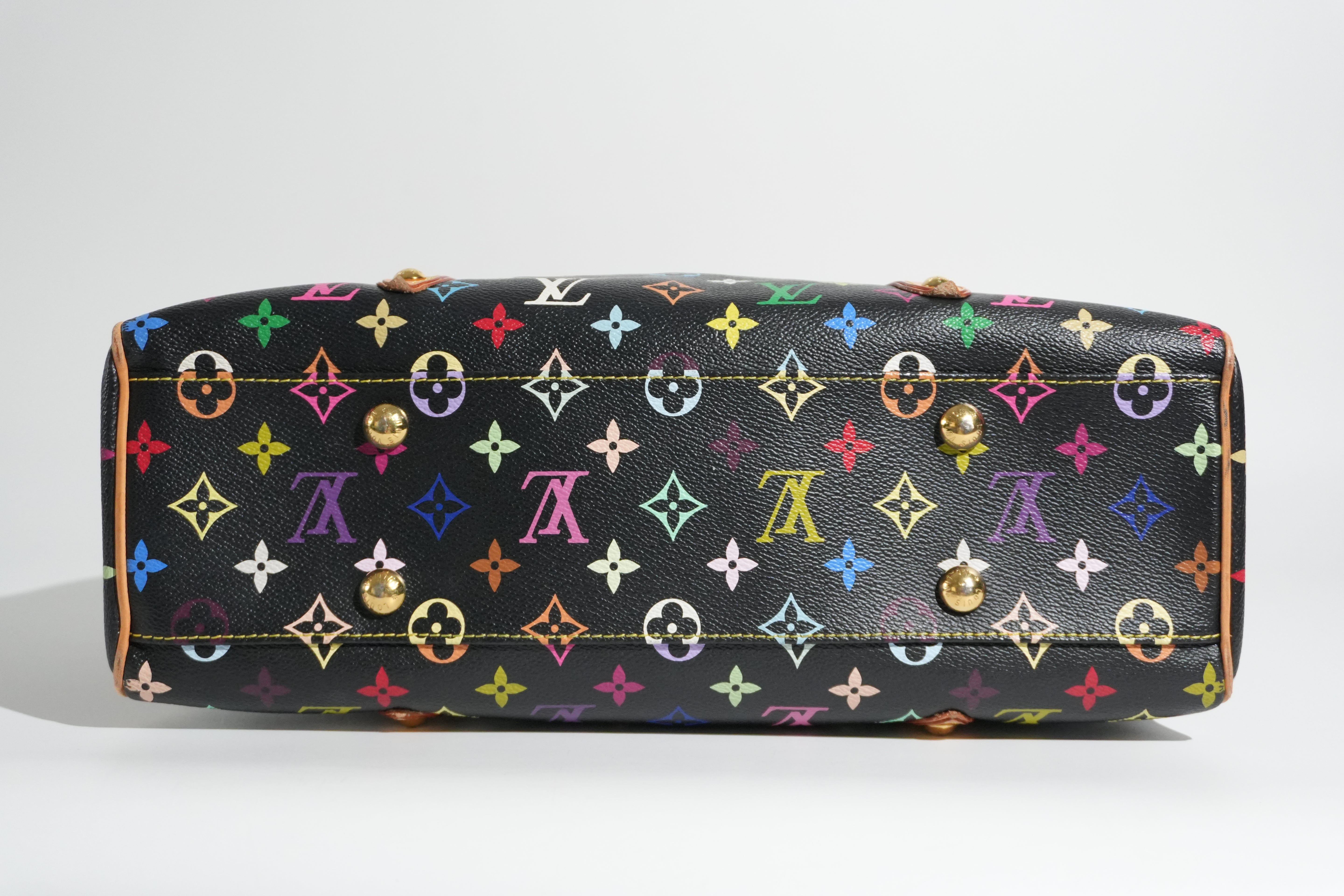 Pre-owned Louis Vuitton Multicolor Aurelia MM Tote Bag Black
