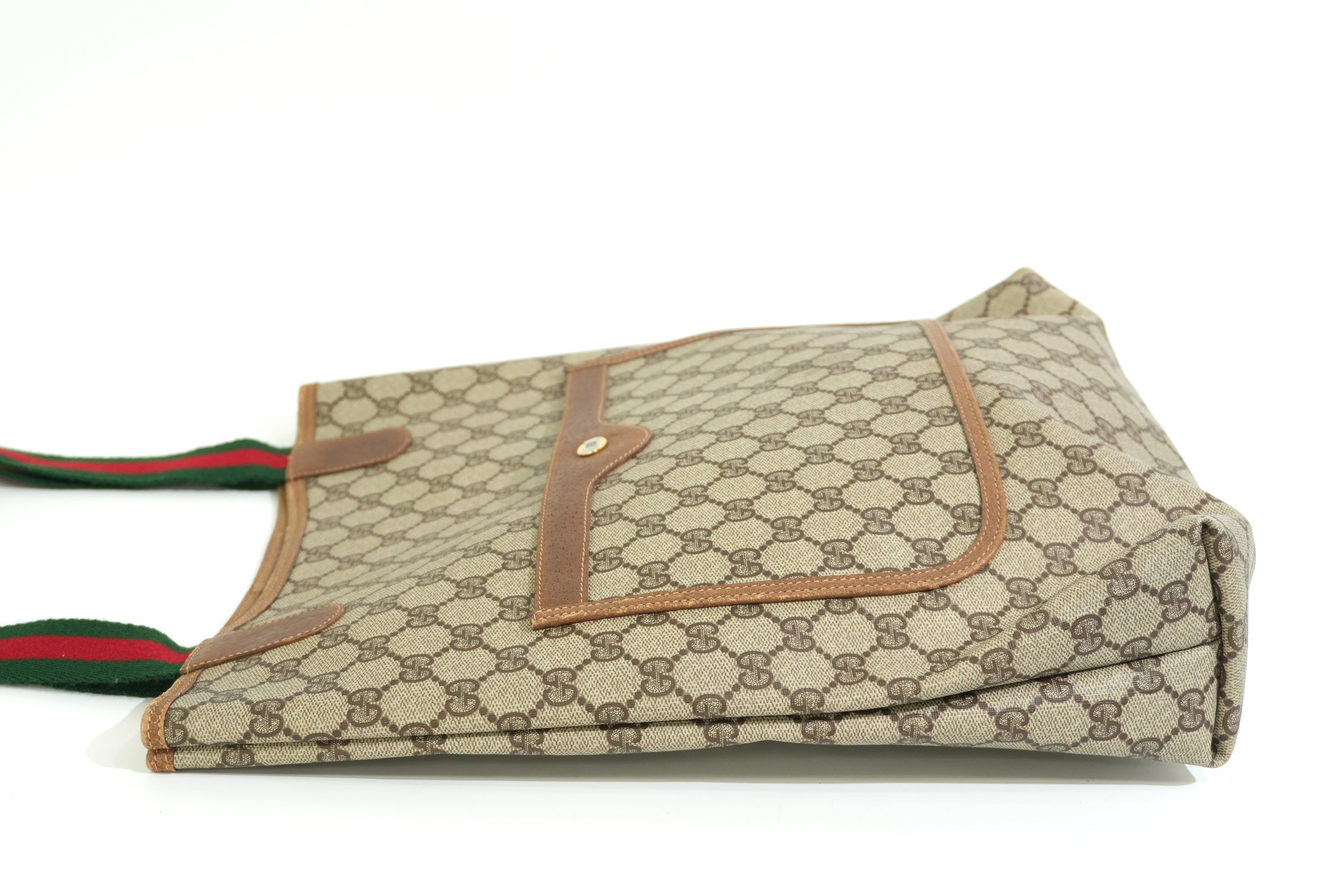 Pre-owned Gucci Ophidia Tote Bag Brown