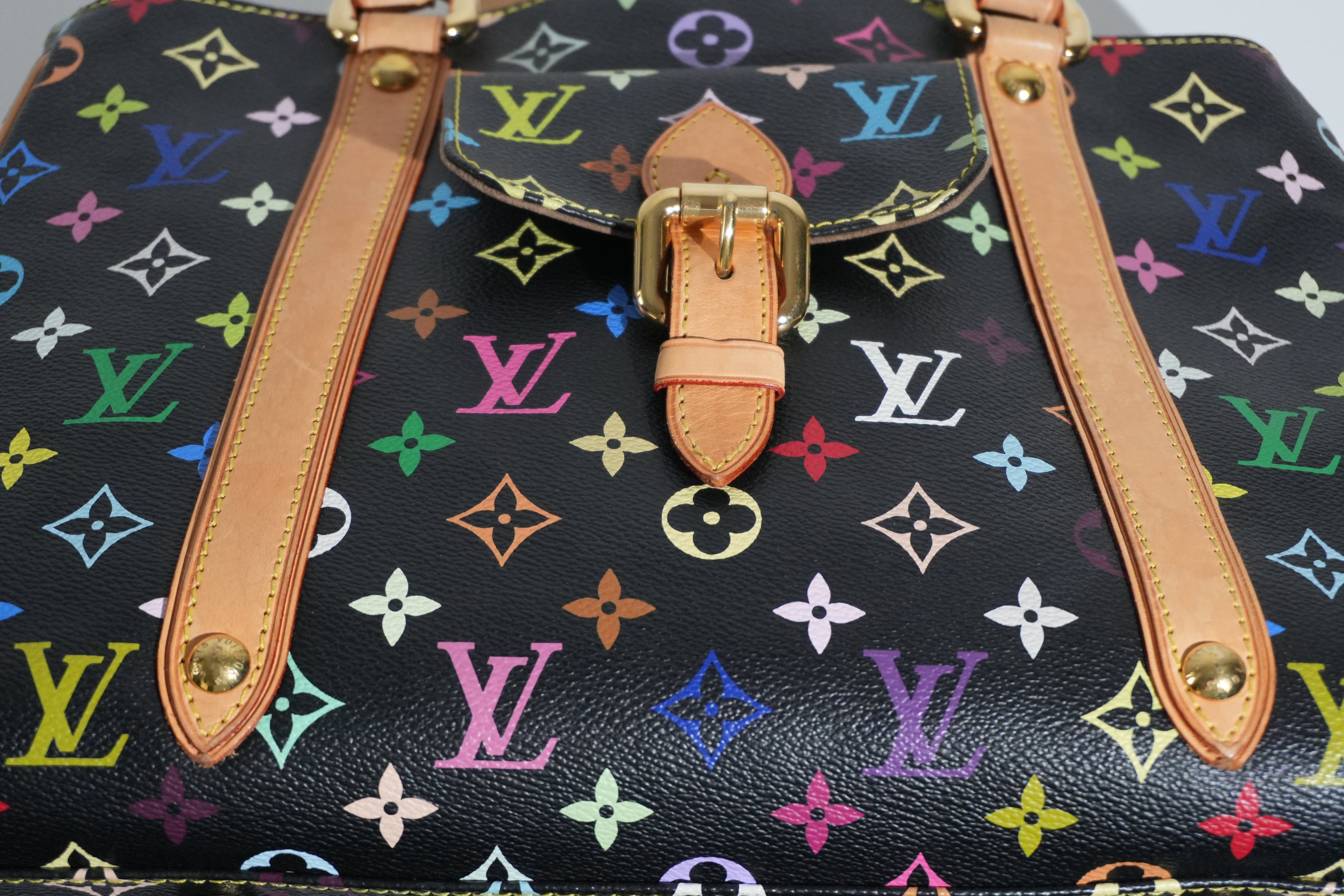 Pre-owned Louis Vuitton Multicolor Aurelia MM Tote Bag Black