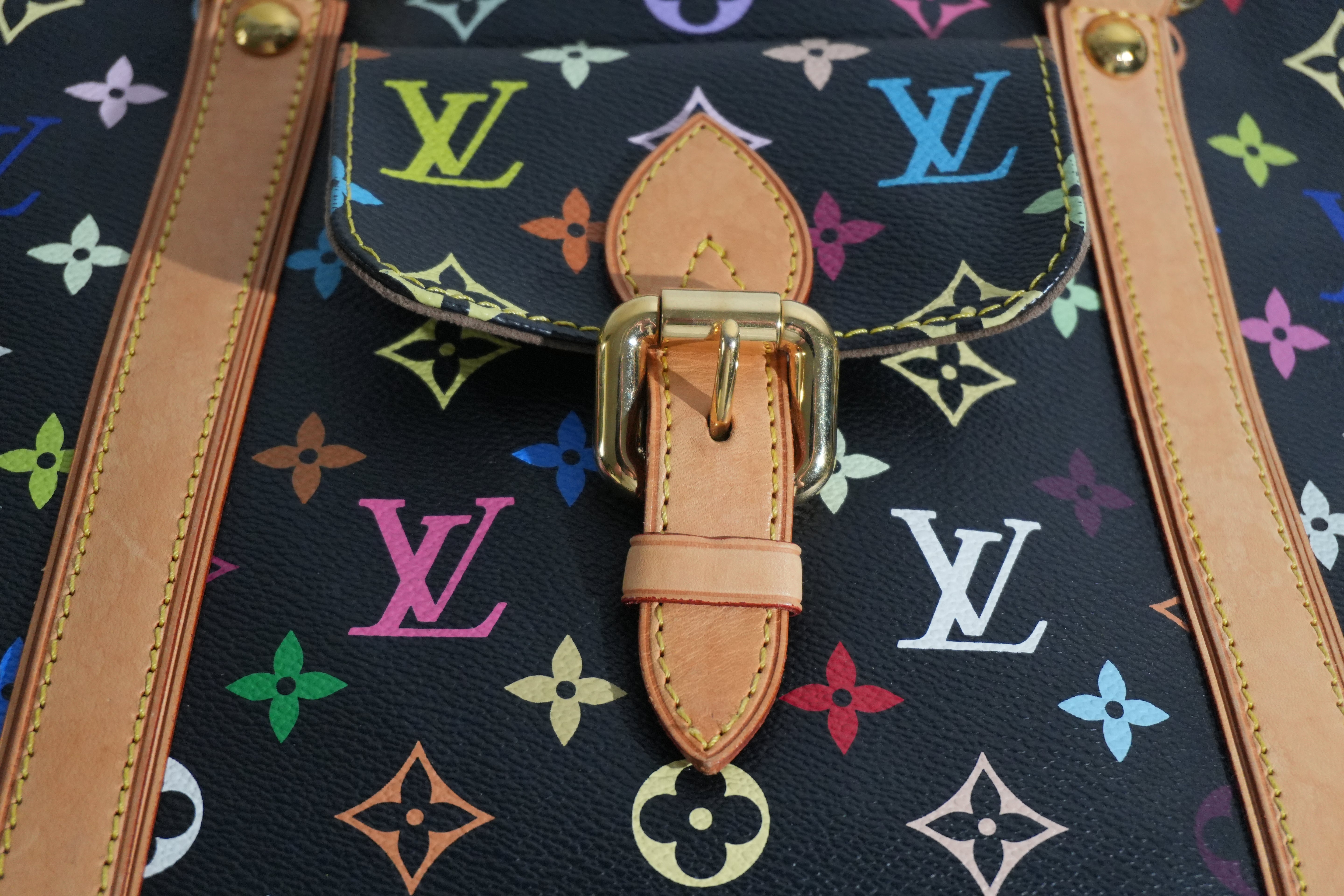 Pre-owned Louis Vuitton Multicolor Aurelia MM Tote Bag Black